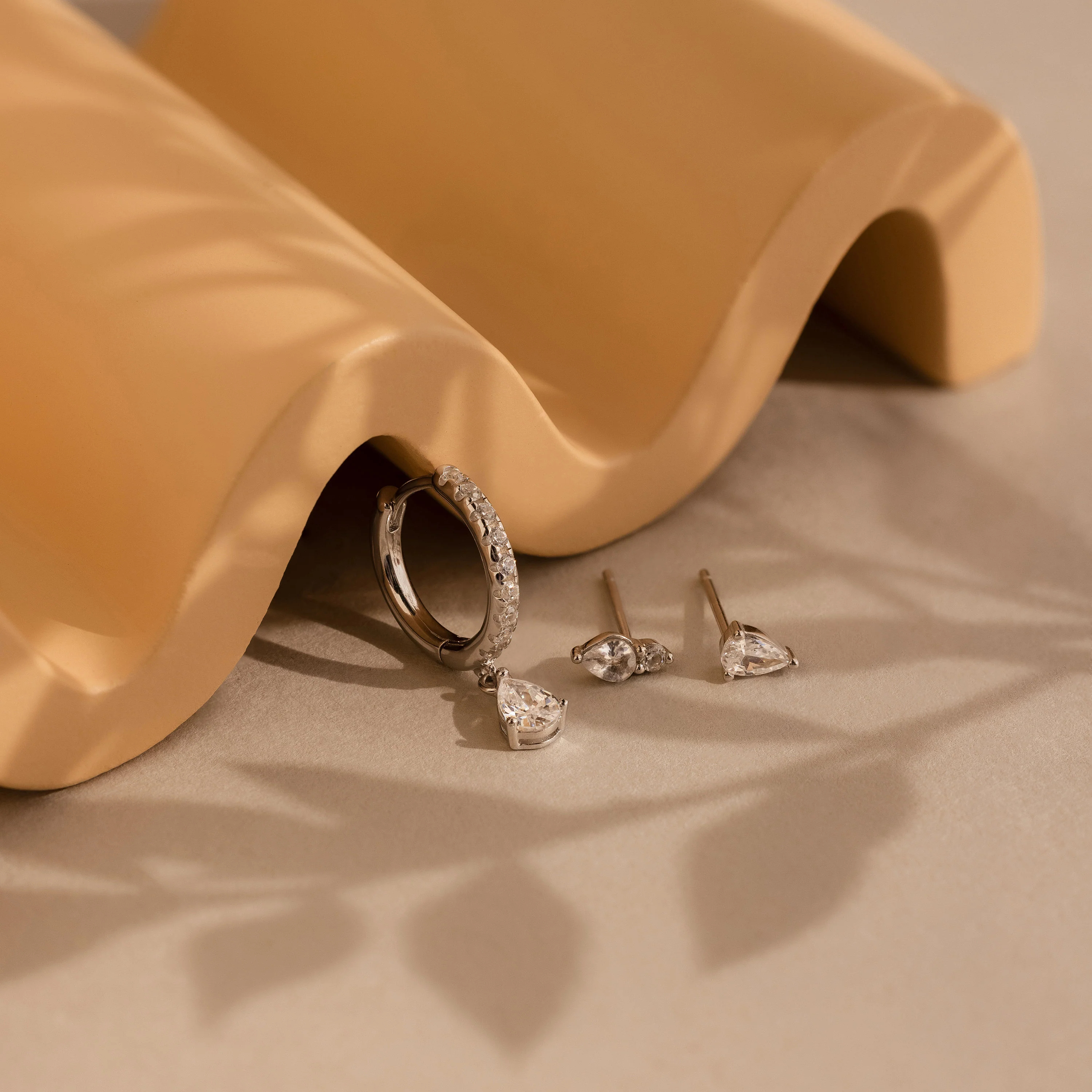 Diamond Drop Earrings Set - Image 5