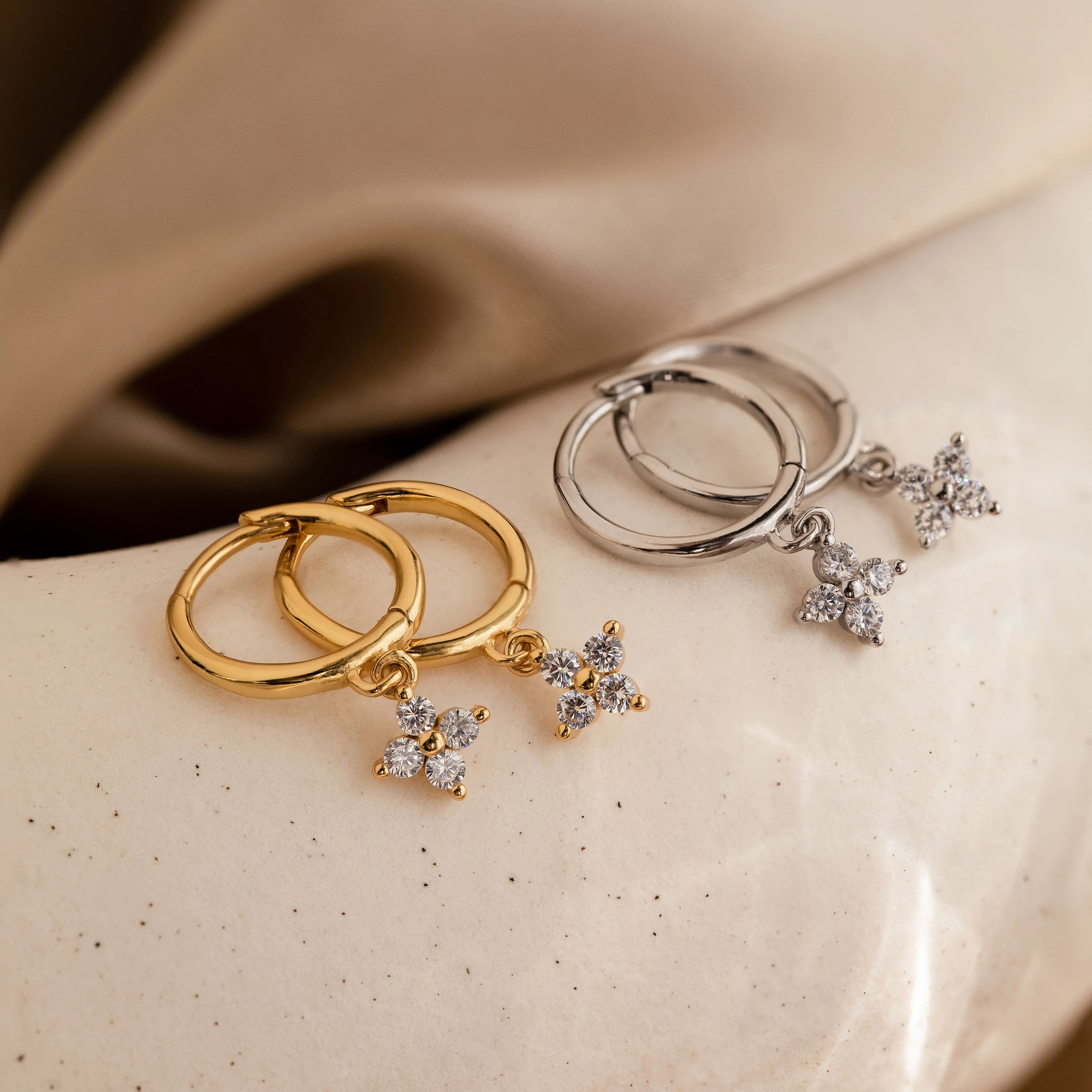 Diamond Flower Huggies - Image 3
