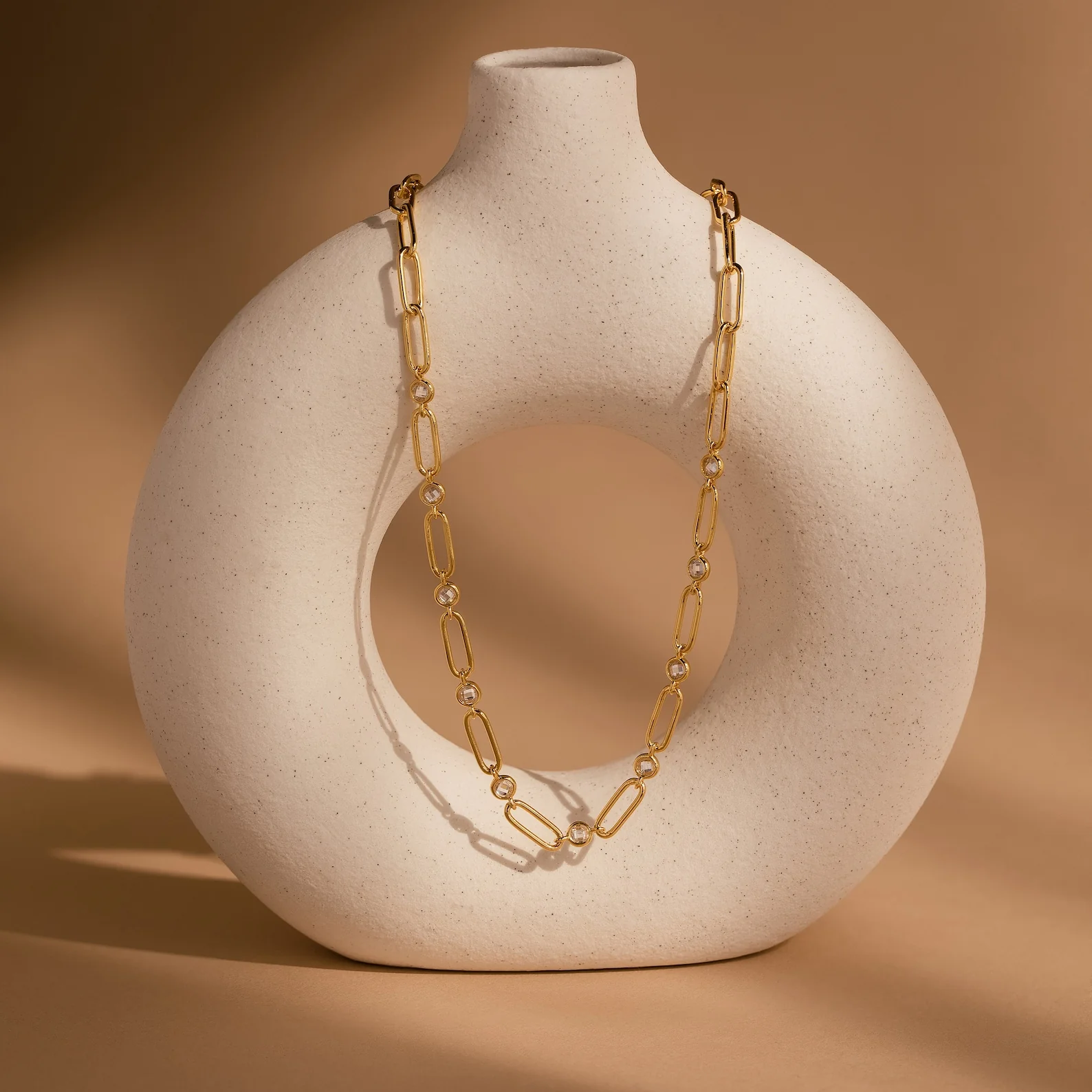Diamond Paperclip Necklace - Image 3