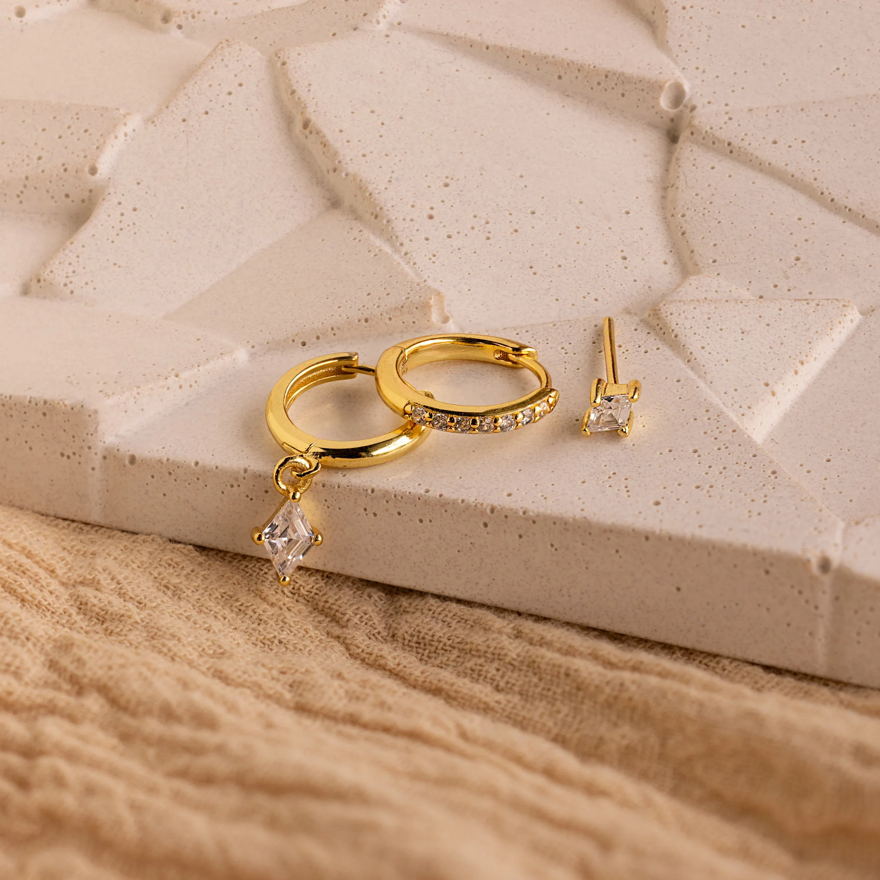 Diamond Pave Earrings Set - Image 7