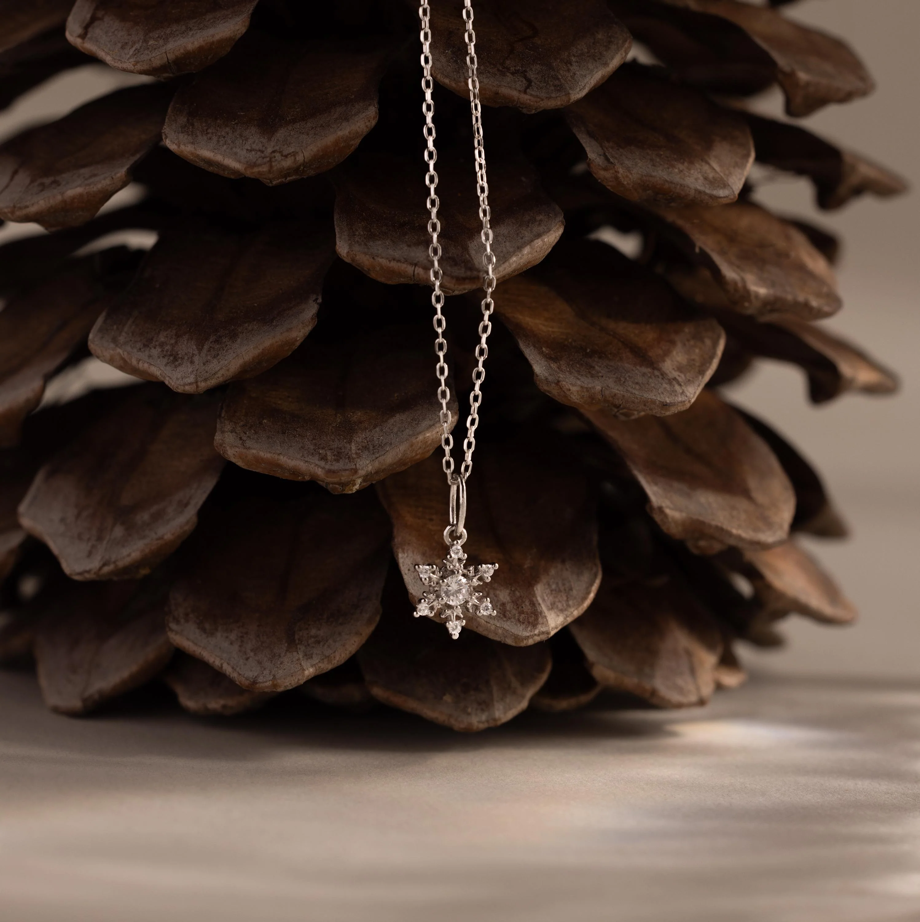 Diamond Snowflake Necklace - Image 8