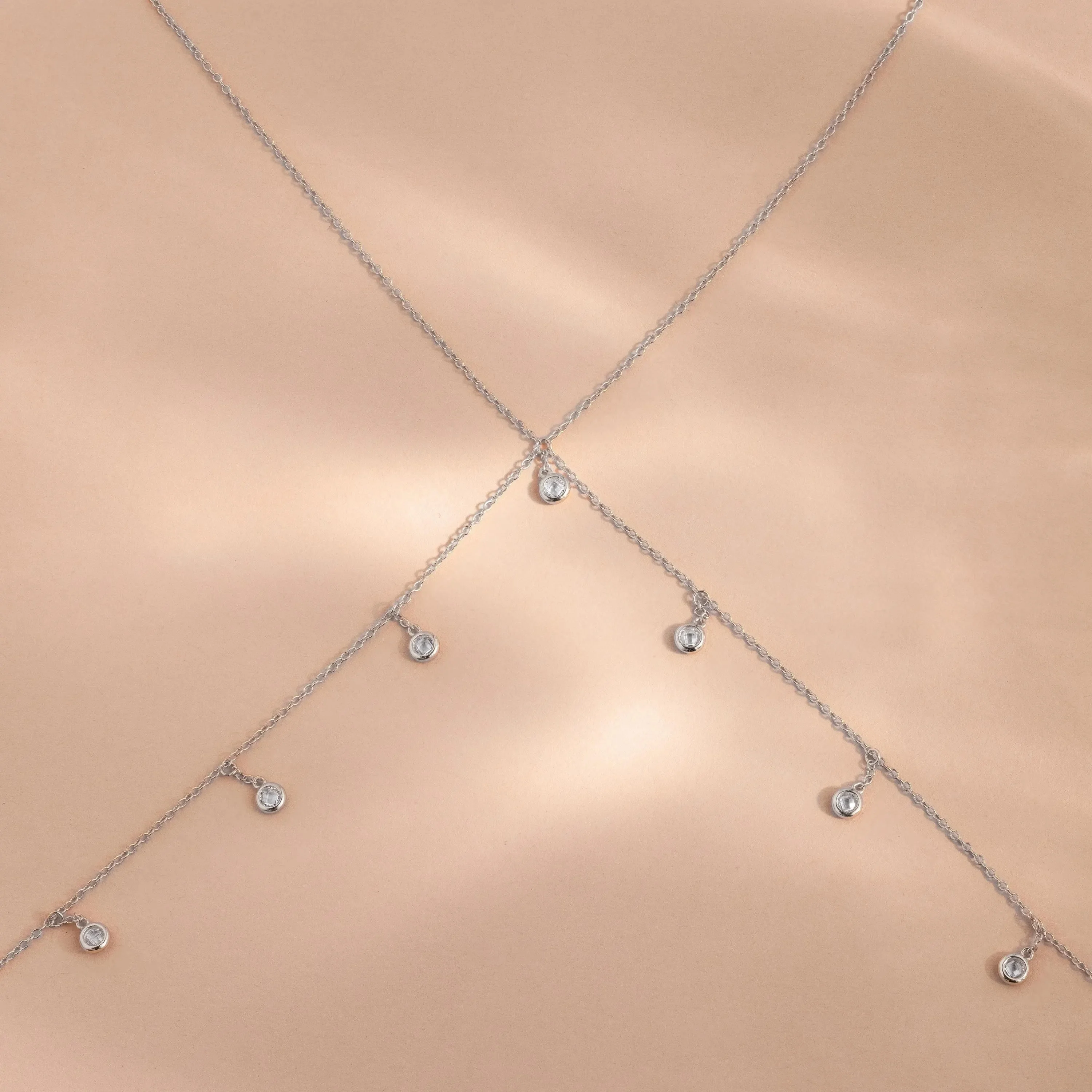 Diamond Station Body Chain in Silver - Image 3
