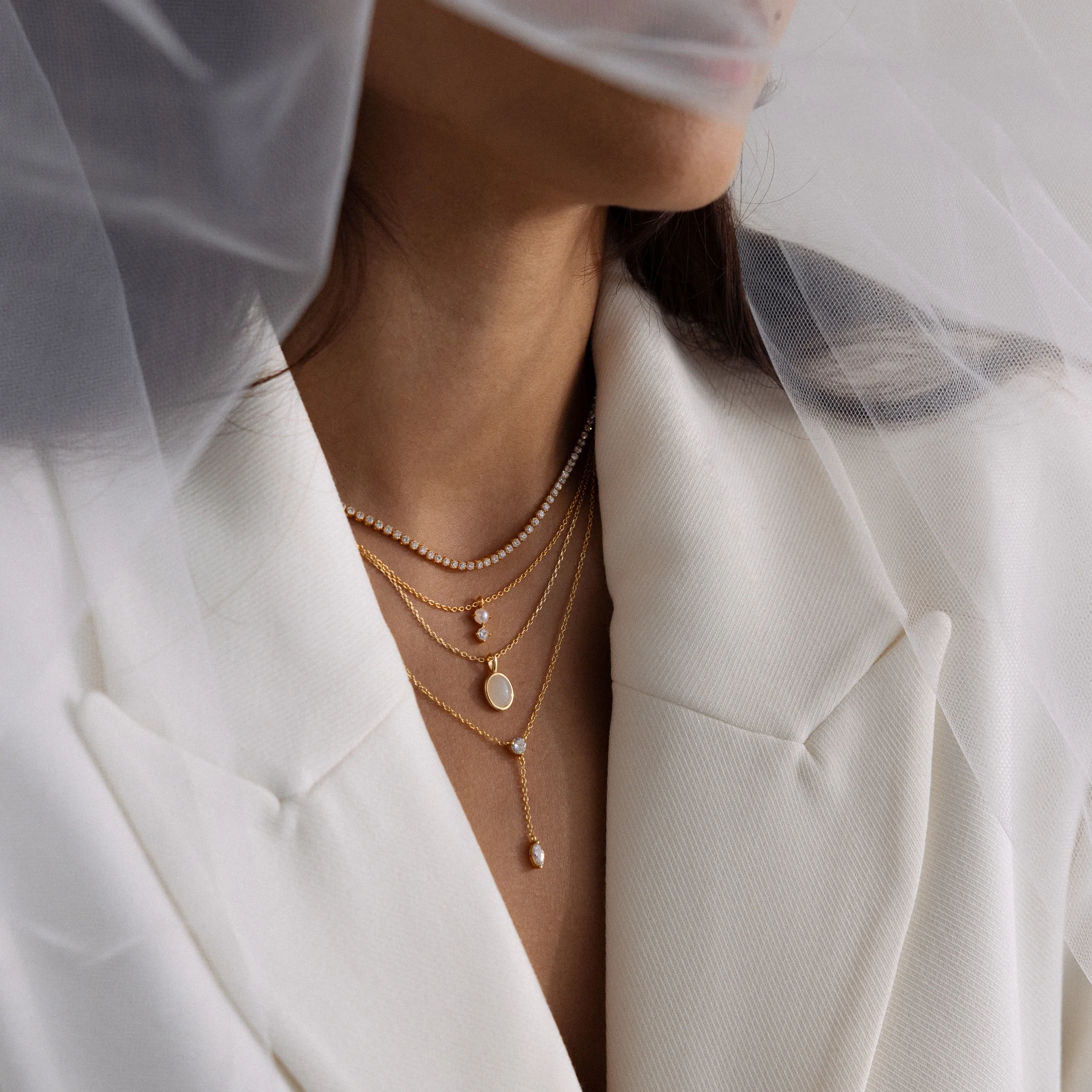 Diamond Tennis Choker Necklace in 18K Gold - Image 6