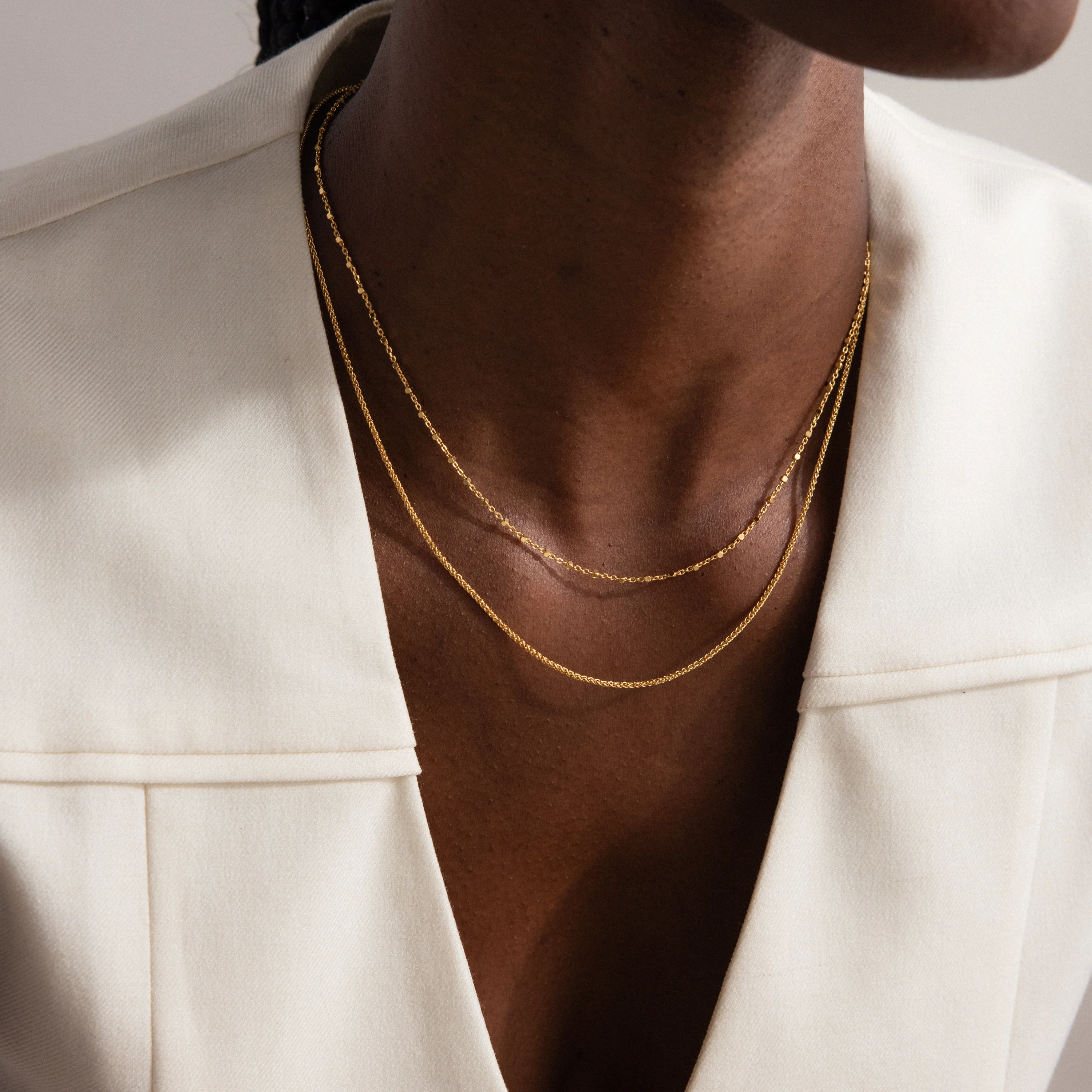 Dot Station Necklace in Silver - Image 6