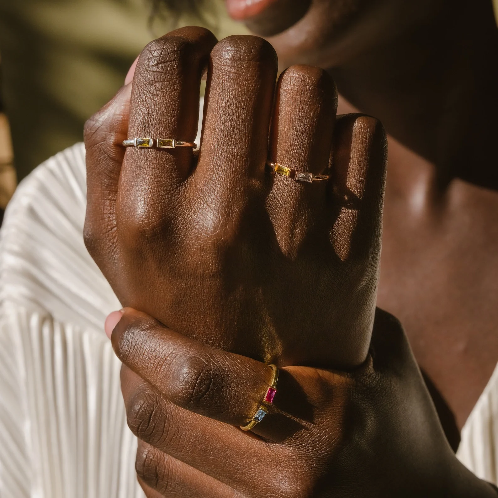 Duo Baguette Birthstone Ring - Image 8