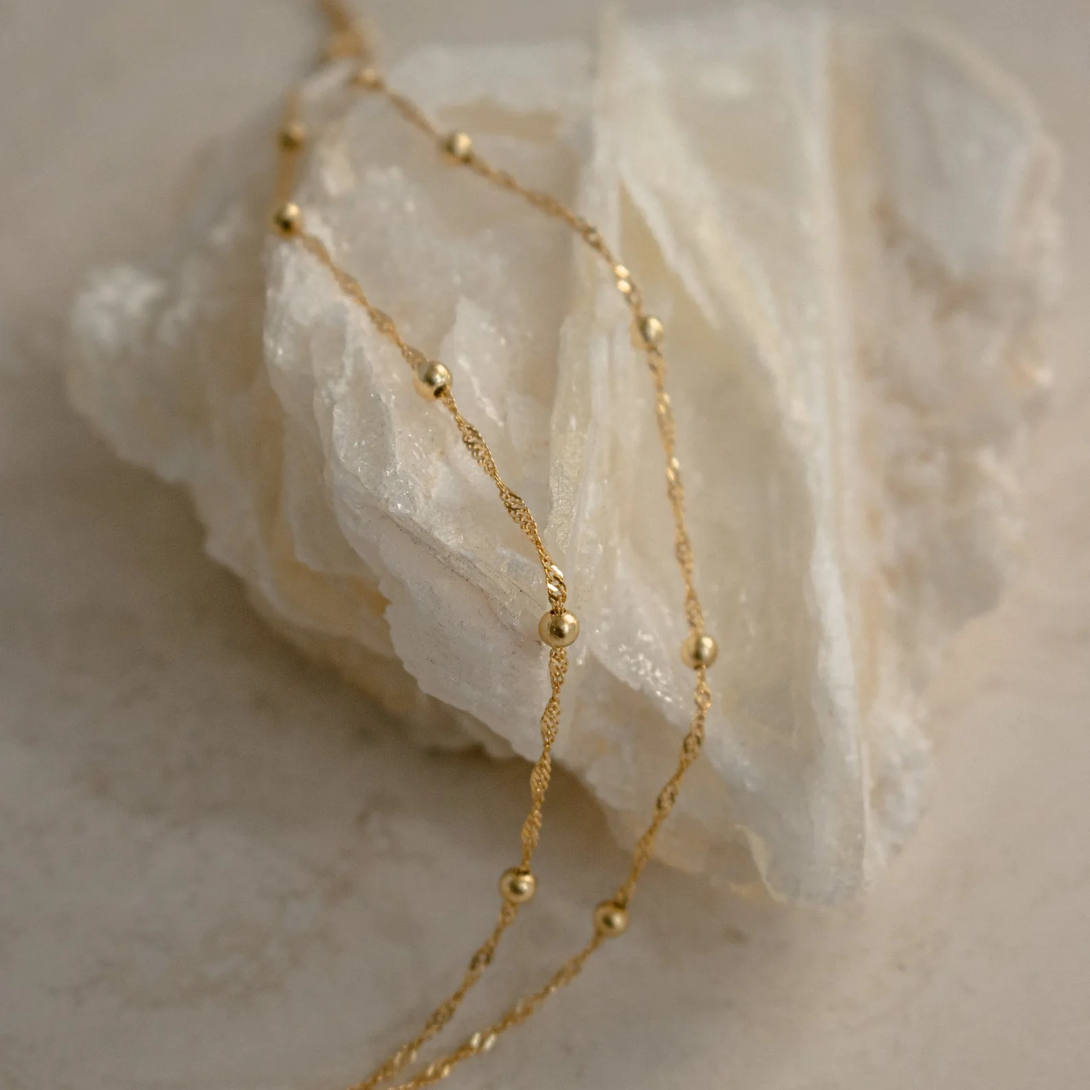 Duo Bead Chain Anklet - Image 4