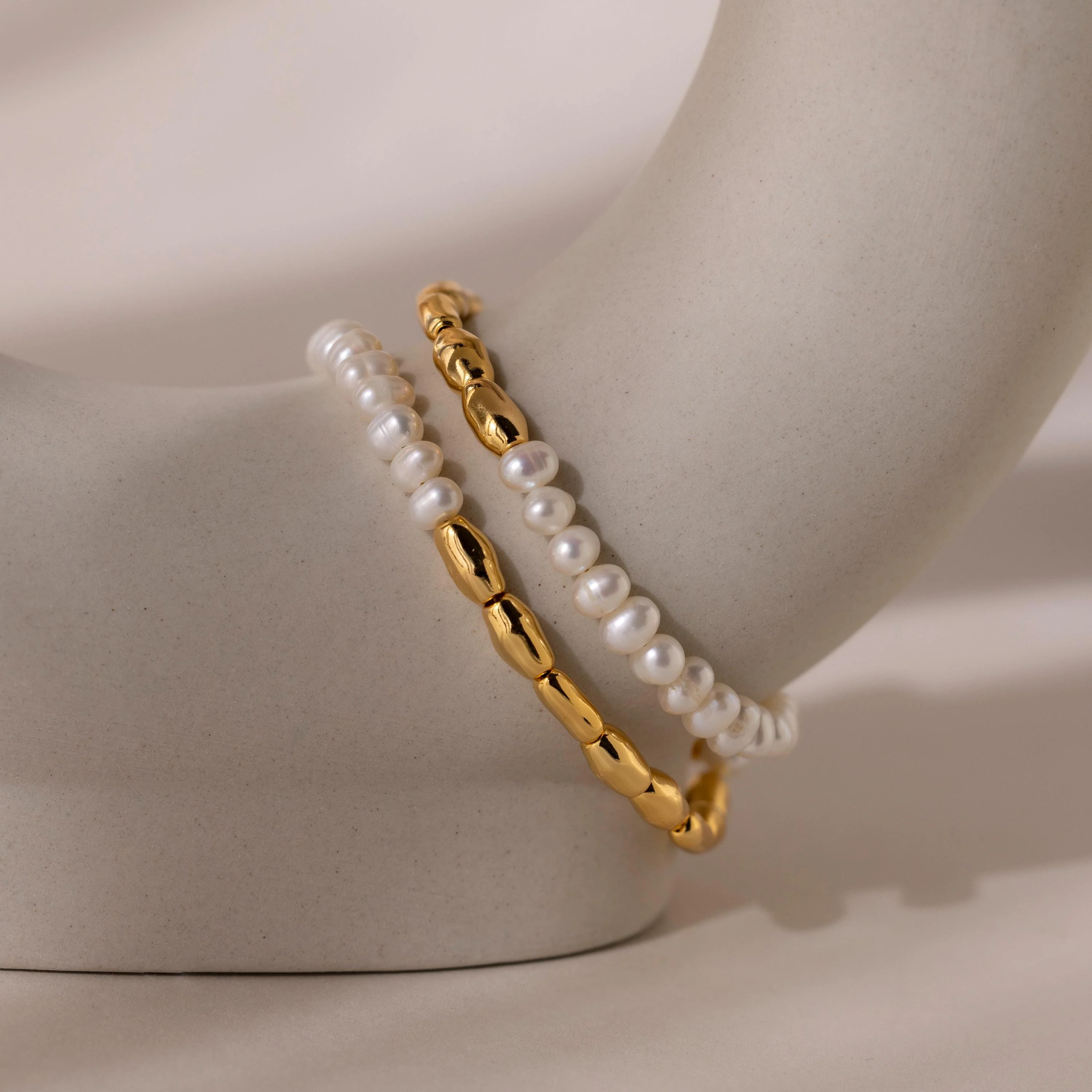 Duo Beaded Pearl Bracelet - Image 2