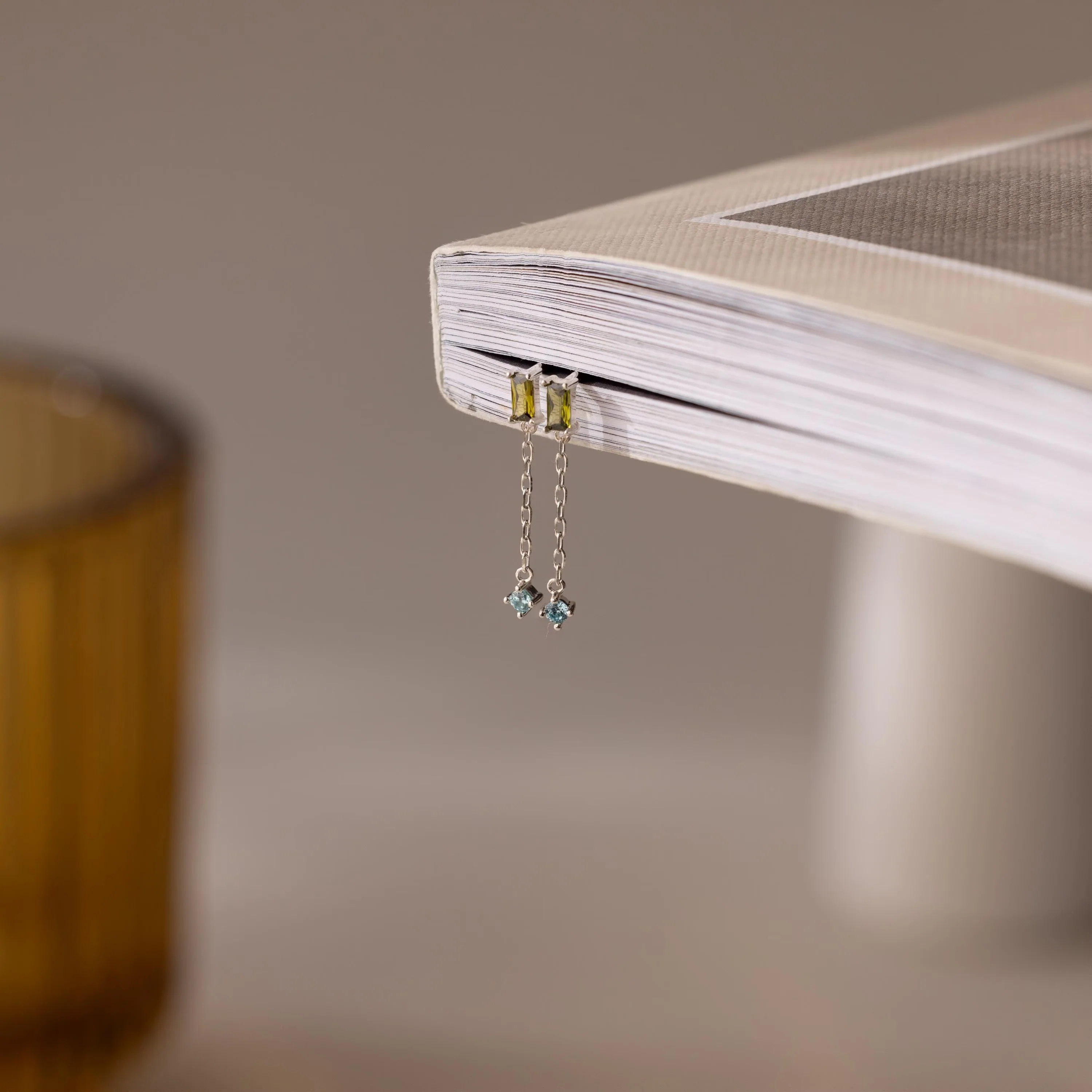 Duo Birthstone Drop Studs - Image 5