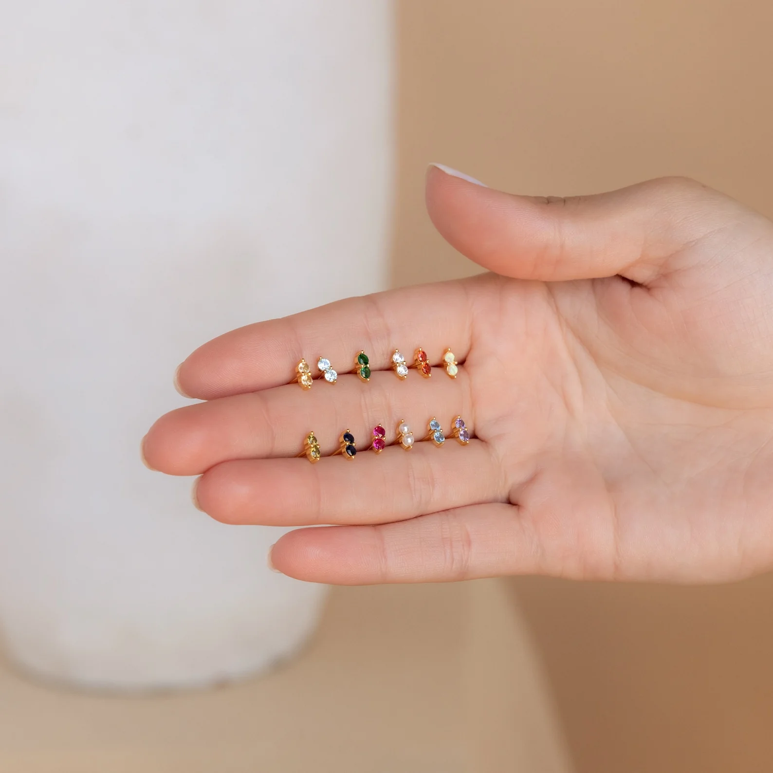 Duo Birthstone Studs - Image 6
