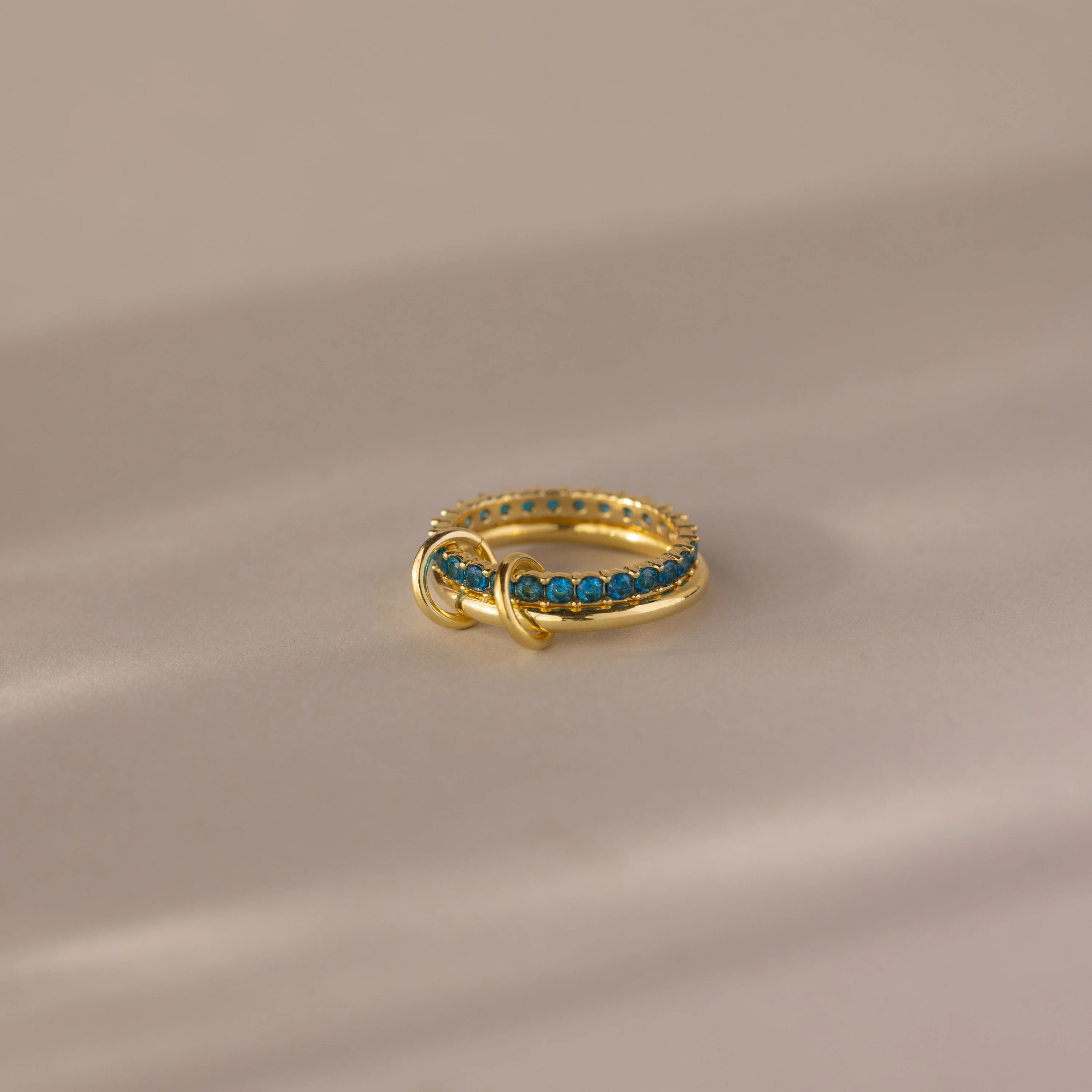 Duo Birthstone Tennis Linked Ring Set - Image 13