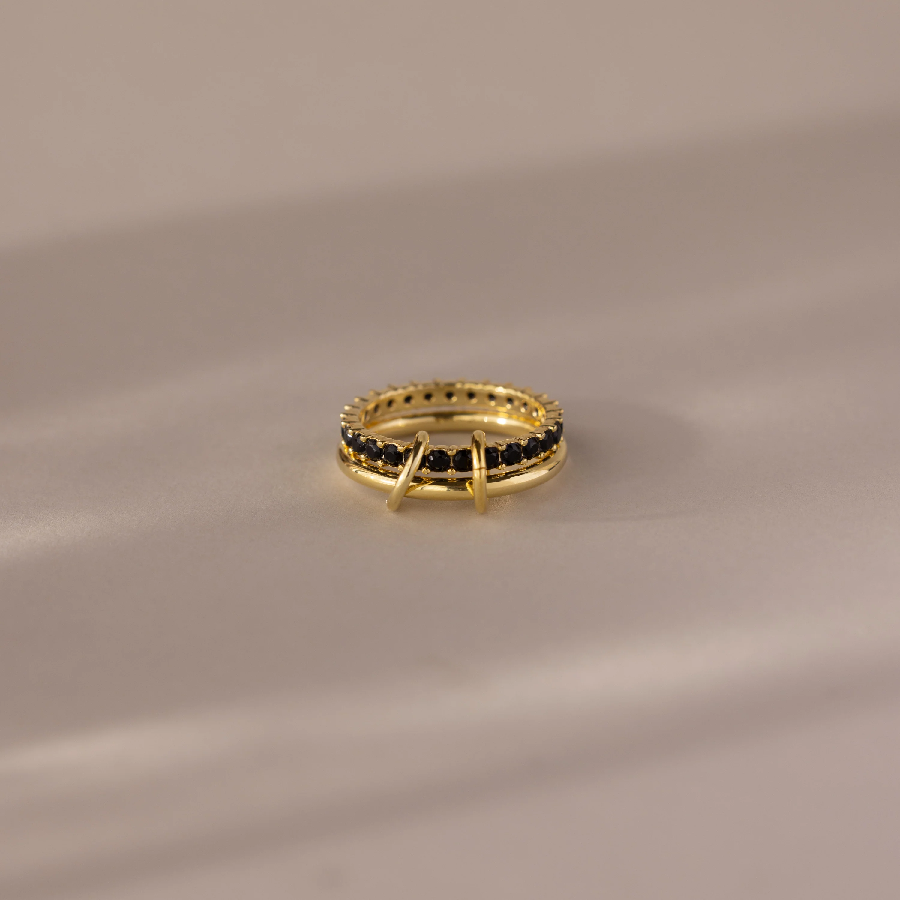 Duo Birthstone Tennis Linked Ring Set - Image 16
