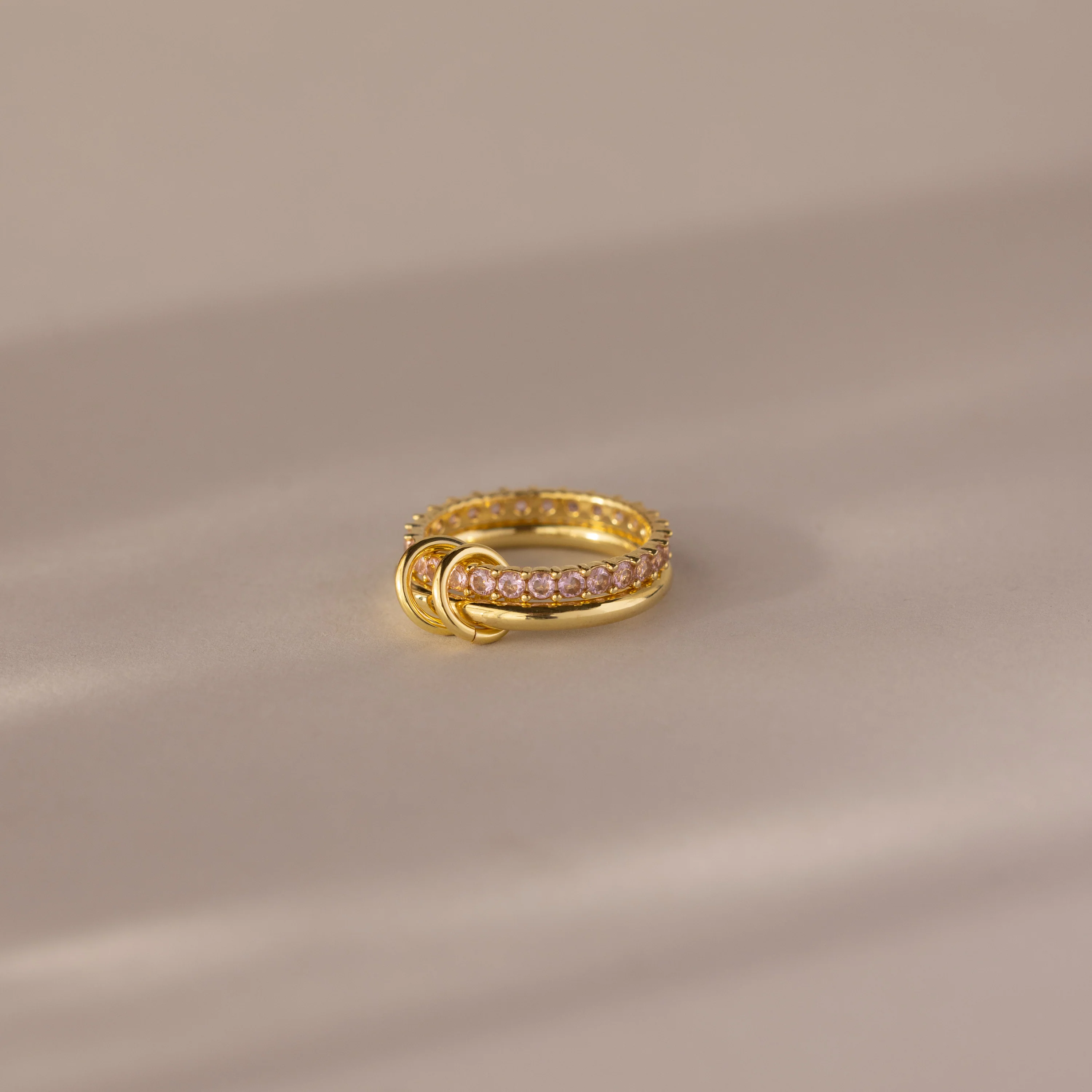 Duo Birthstone Tennis Linked Ring Set - Image 17