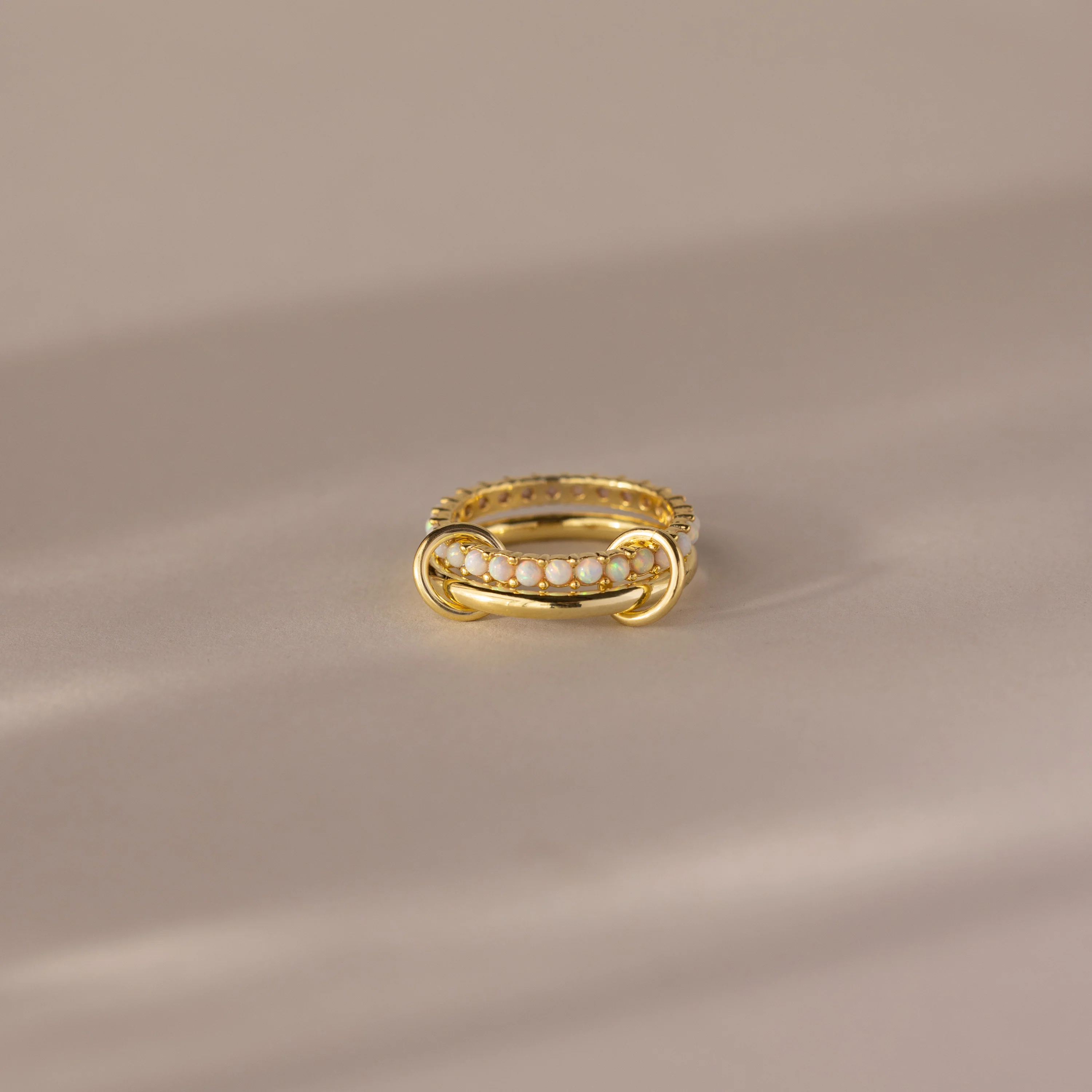 Duo Birthstone Tennis Linked Ring Set - Image 7