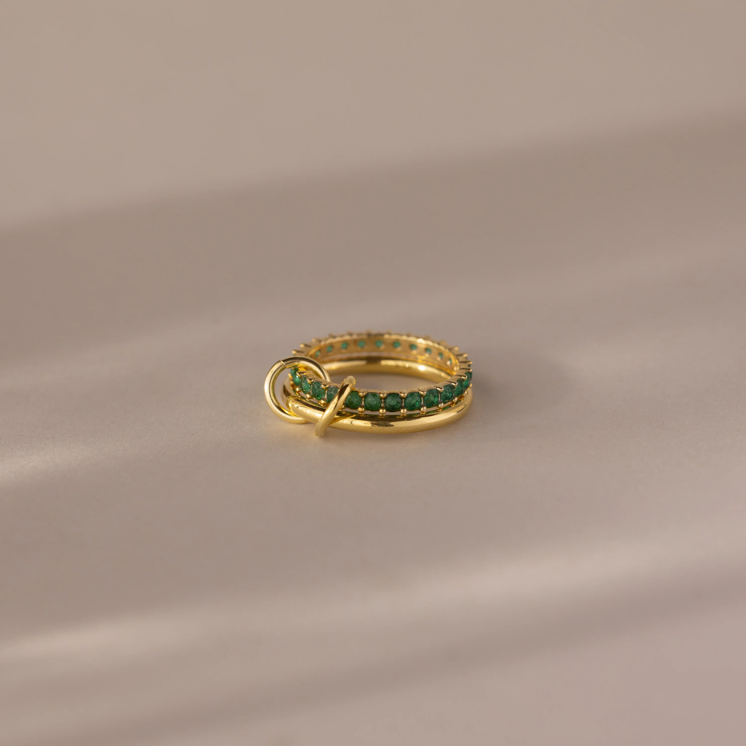 Duo Birthstone Tennis Linked Ring Set - Image 8
