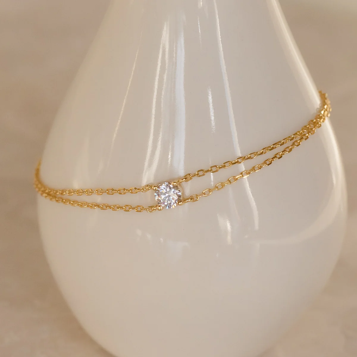 Duo Chain Diamond Bracelet - Image 2