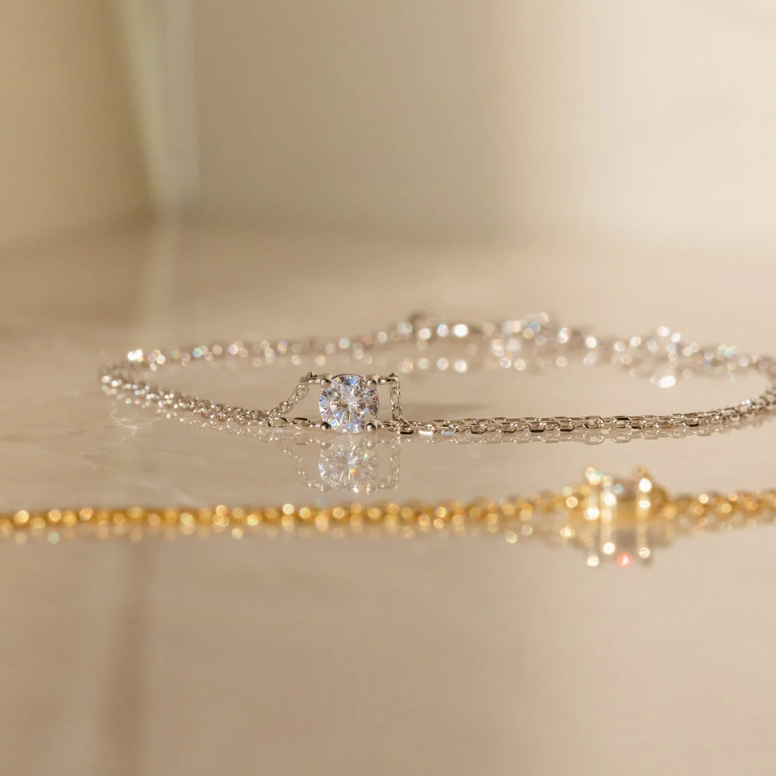 Duo Chain Diamond Bracelet - Image 3