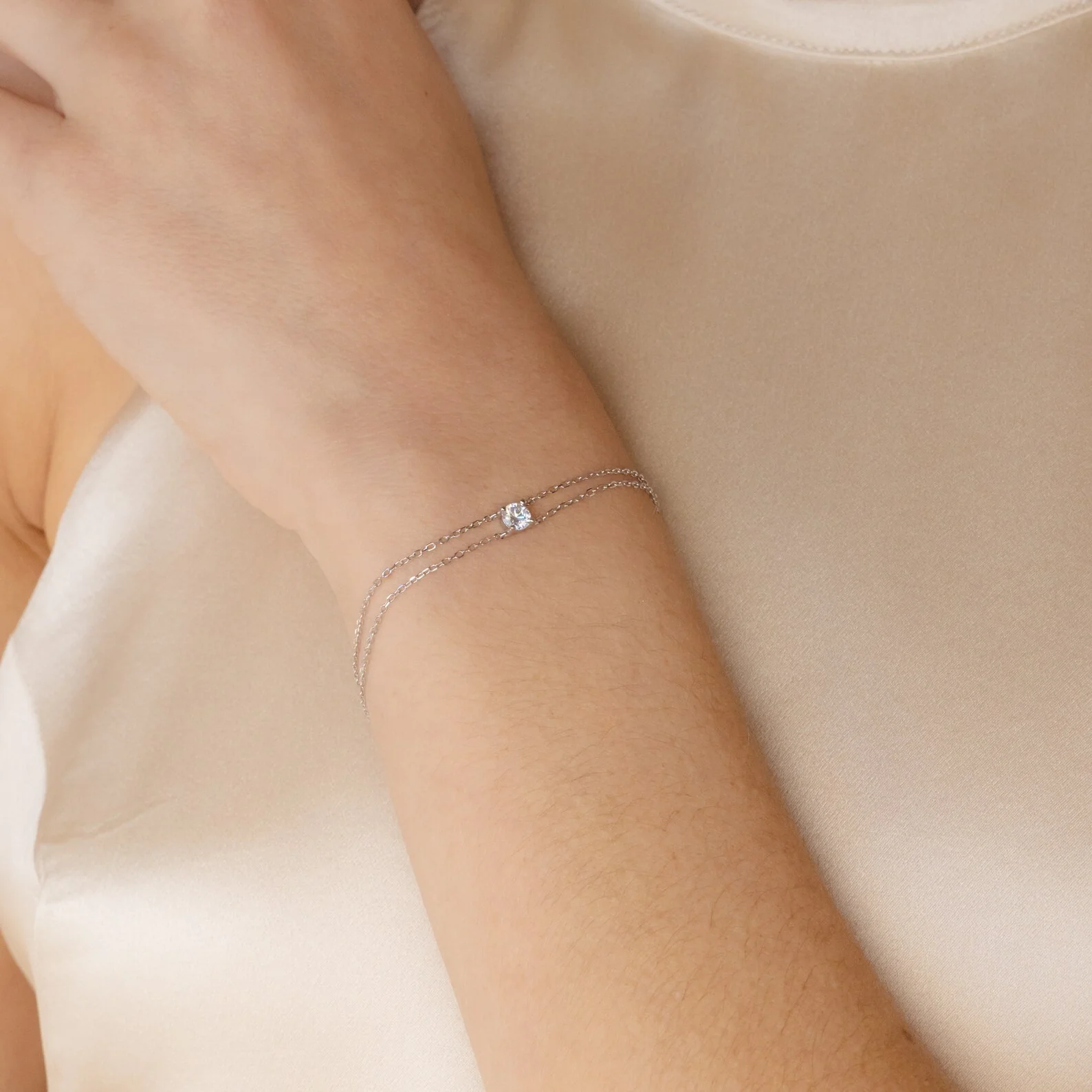 Duo Chain Diamond Bracelet - Image 6