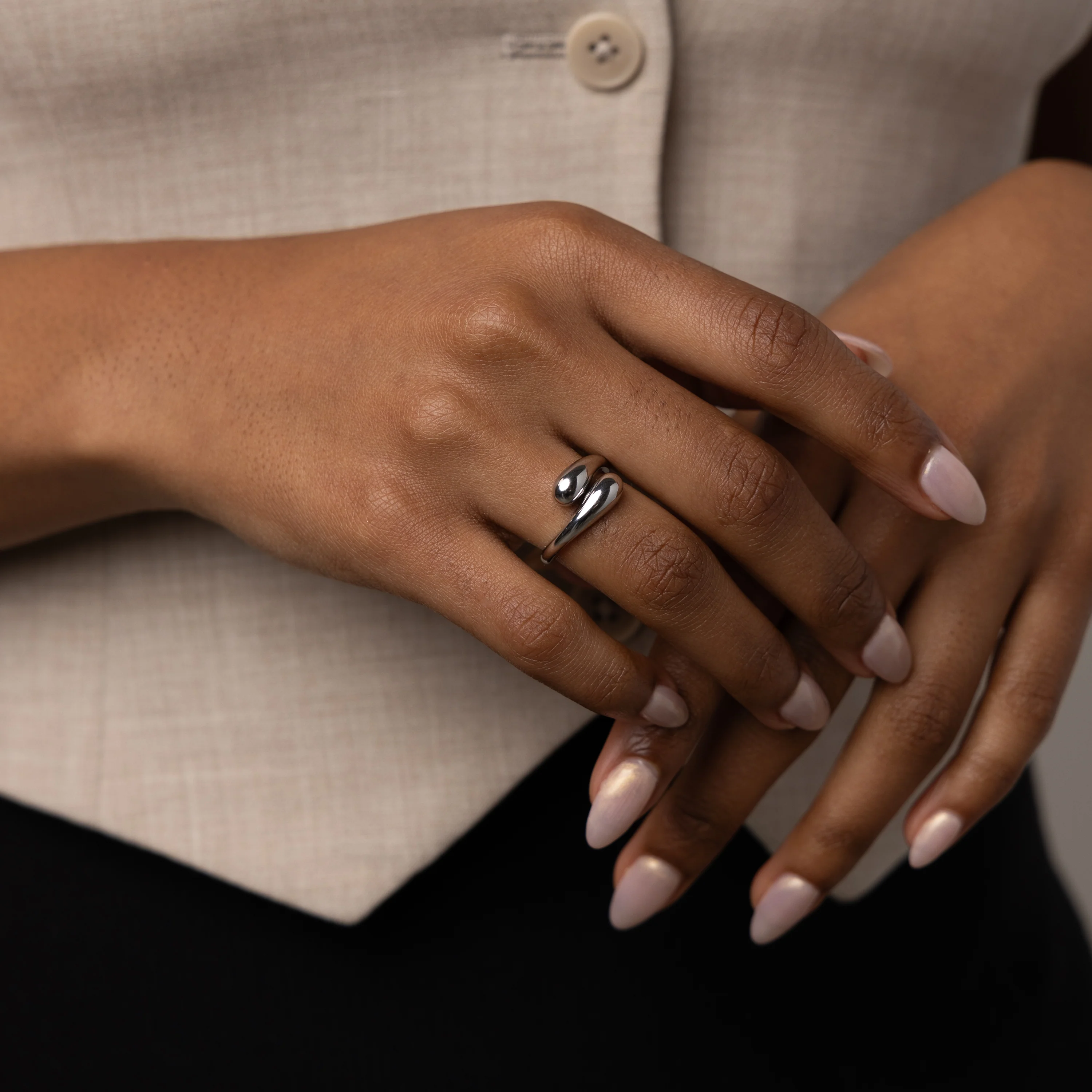Duo Dome Ring in Silver - Image 2