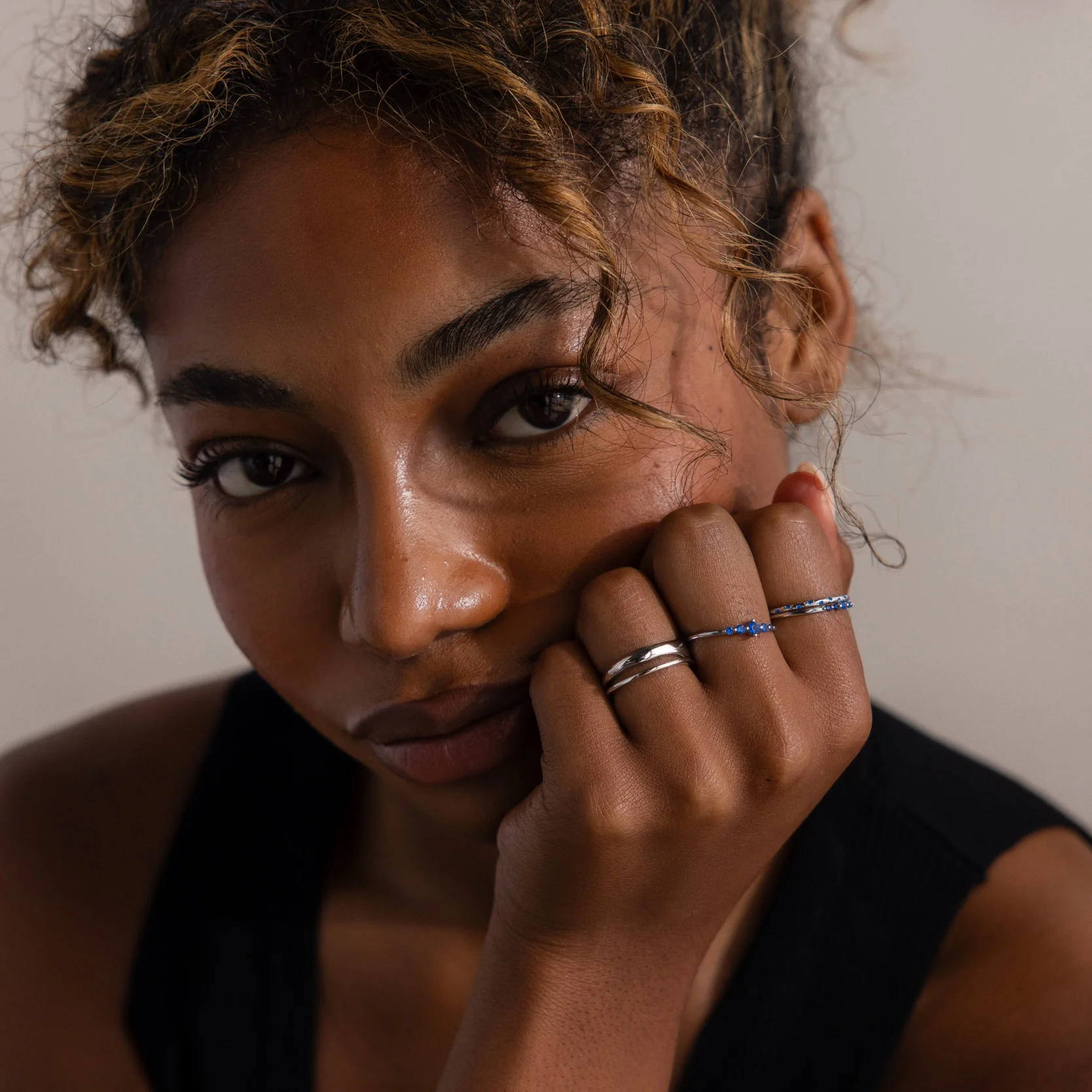 Duo Form Ring Set in Silver - Image 7