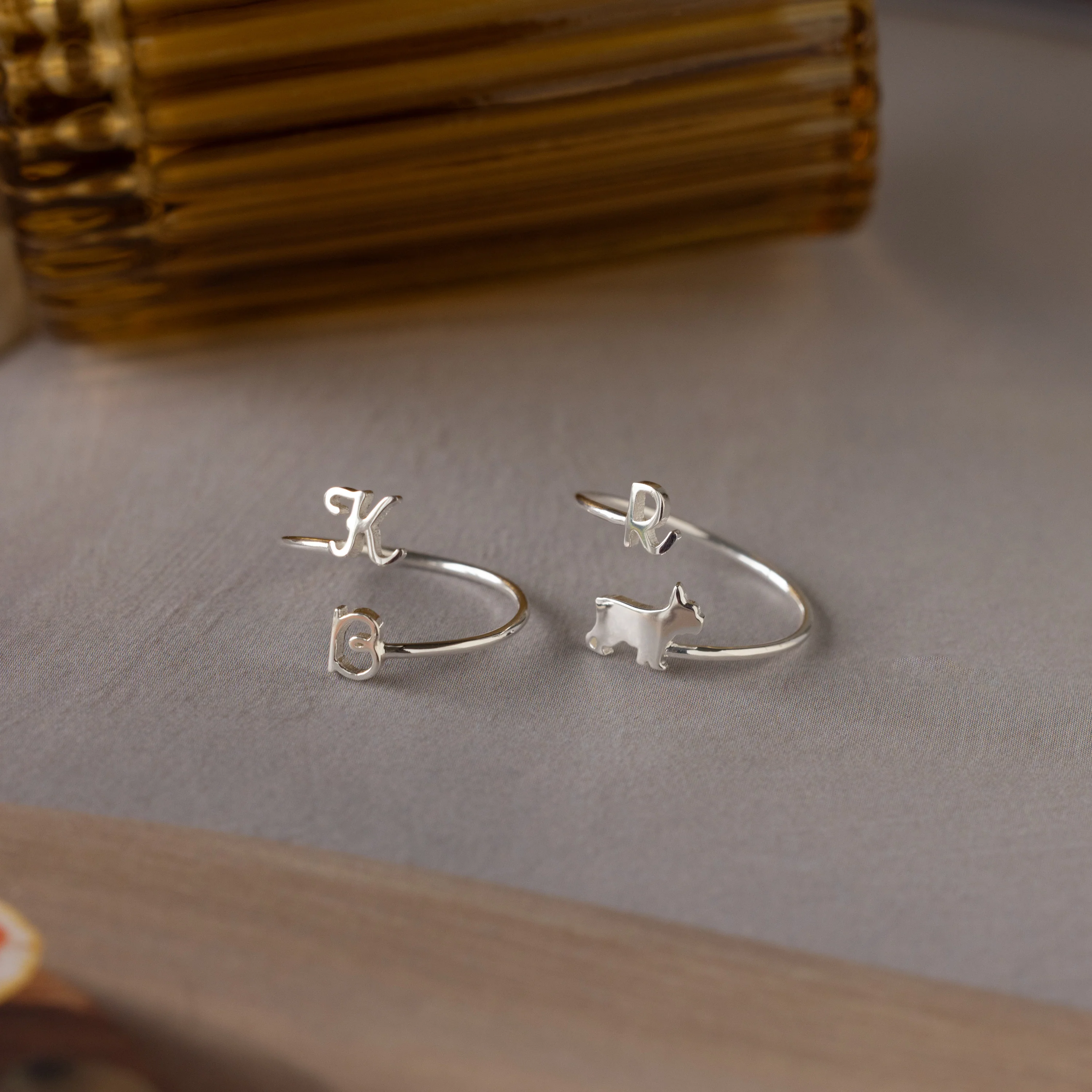 Duo Pet Initial Wrap Ring - Image 3