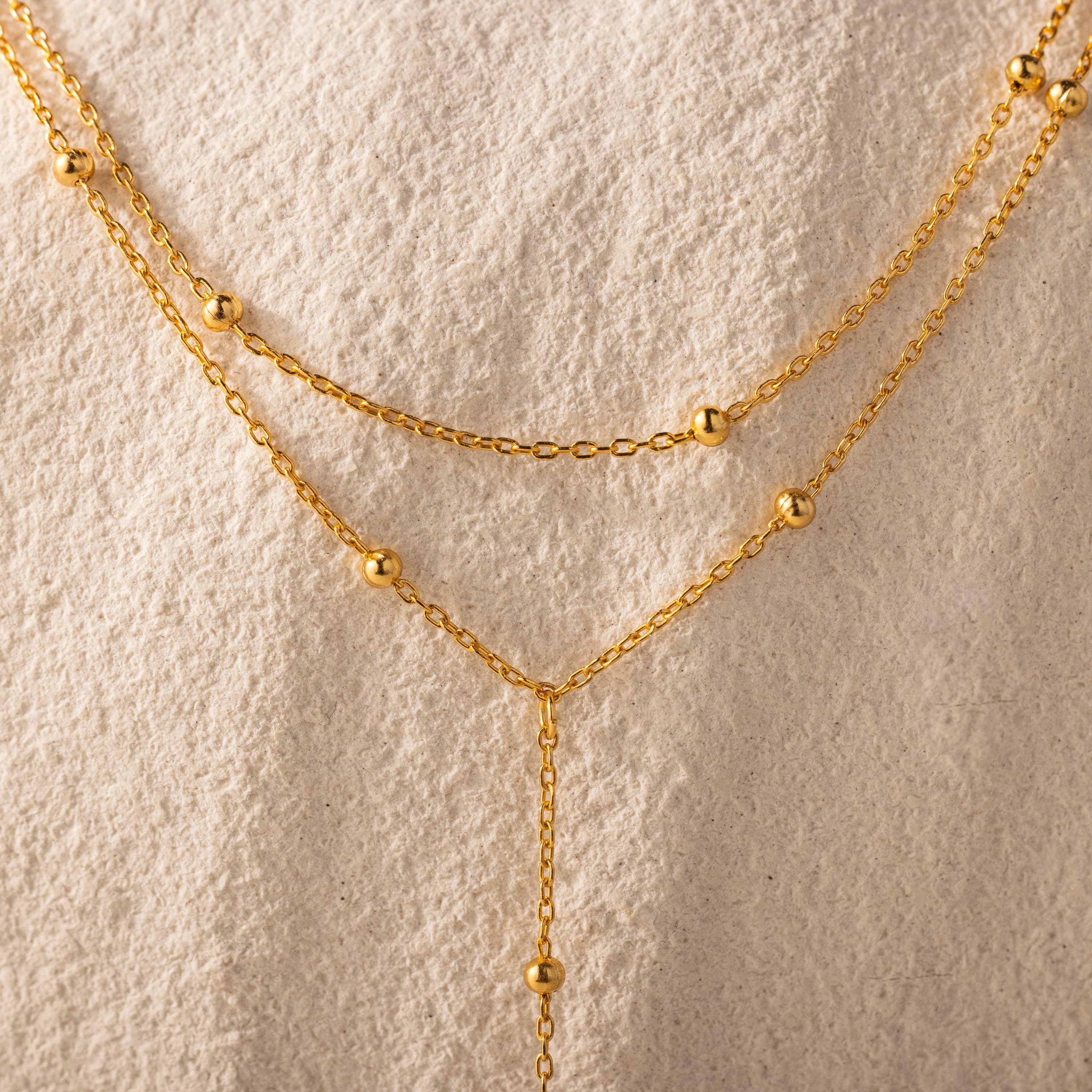 Duo Satellite Lariat Necklace - Image 5