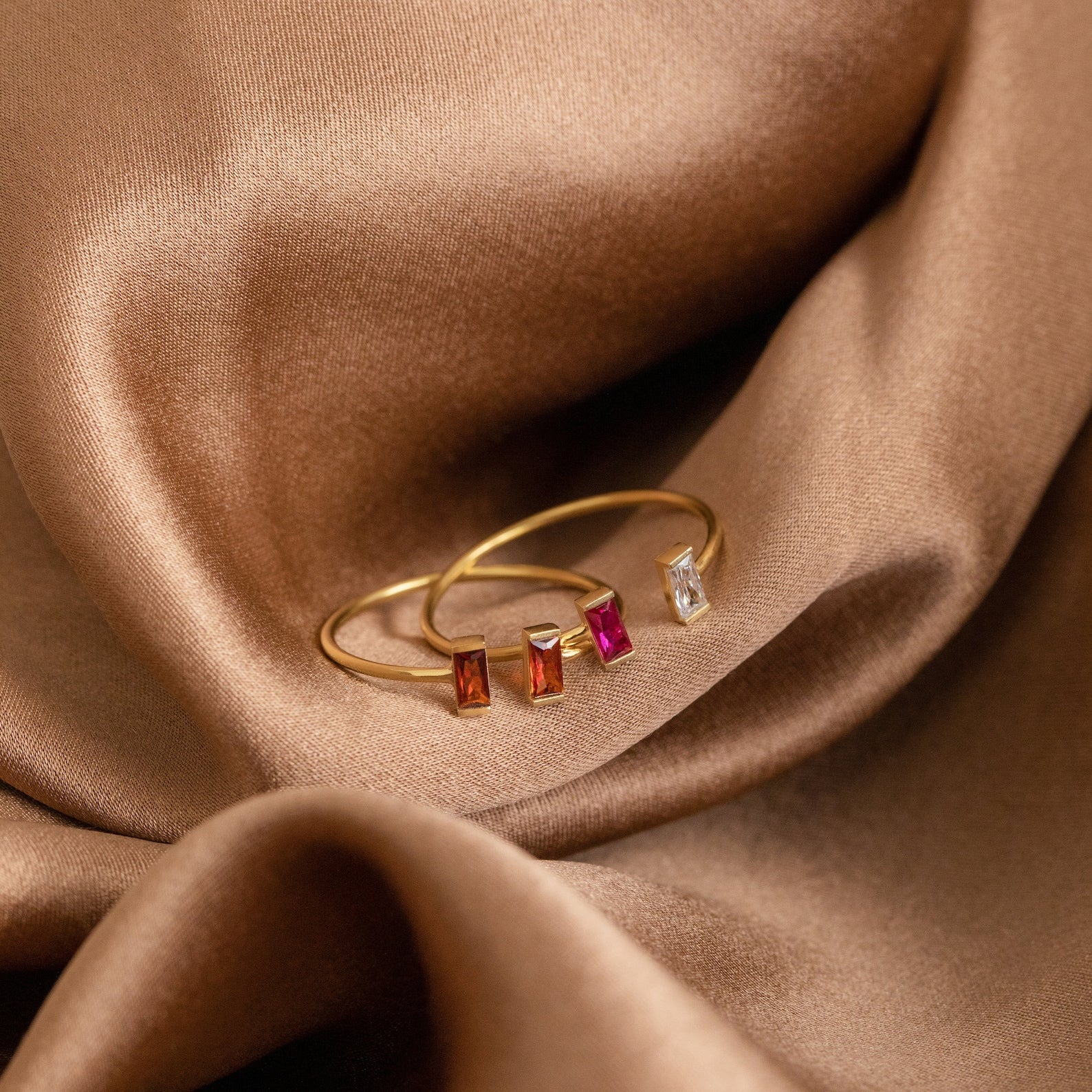 Duo Vertical Baguette Ring - Image 3