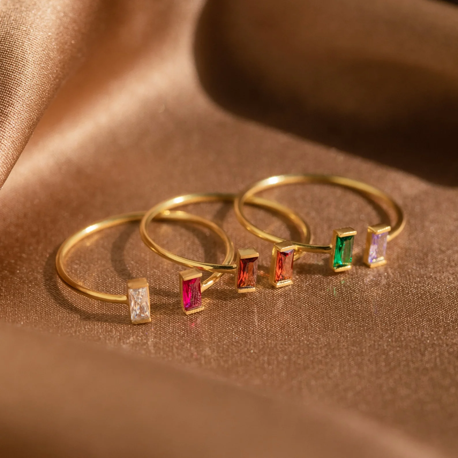 Duo Vertical Baguette Ring - Image 5