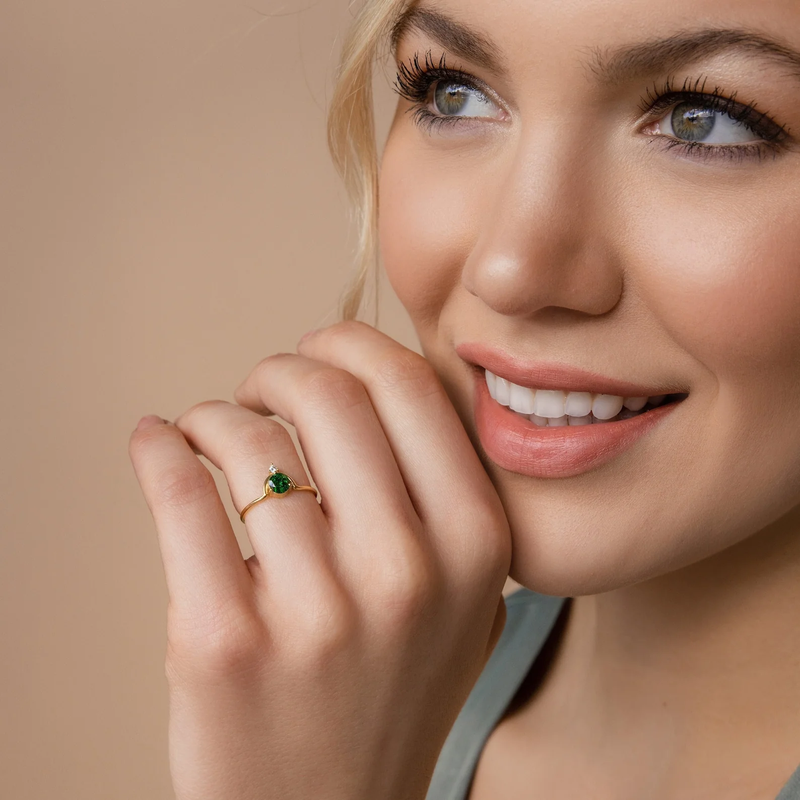 Duo Vintage Birthstone Ring - Image 7