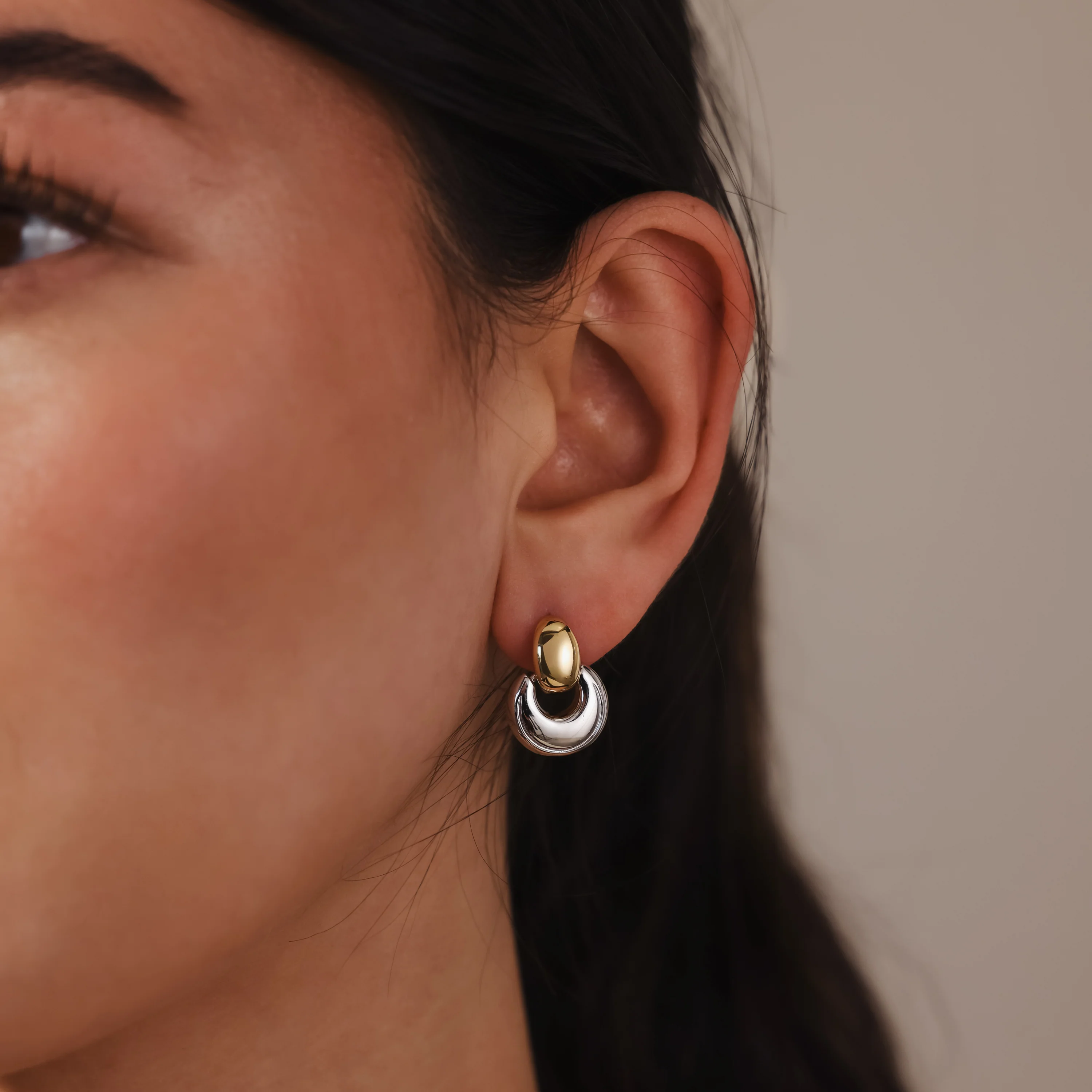 Eclipse Dome Studs in Mixed Metal - Image 2