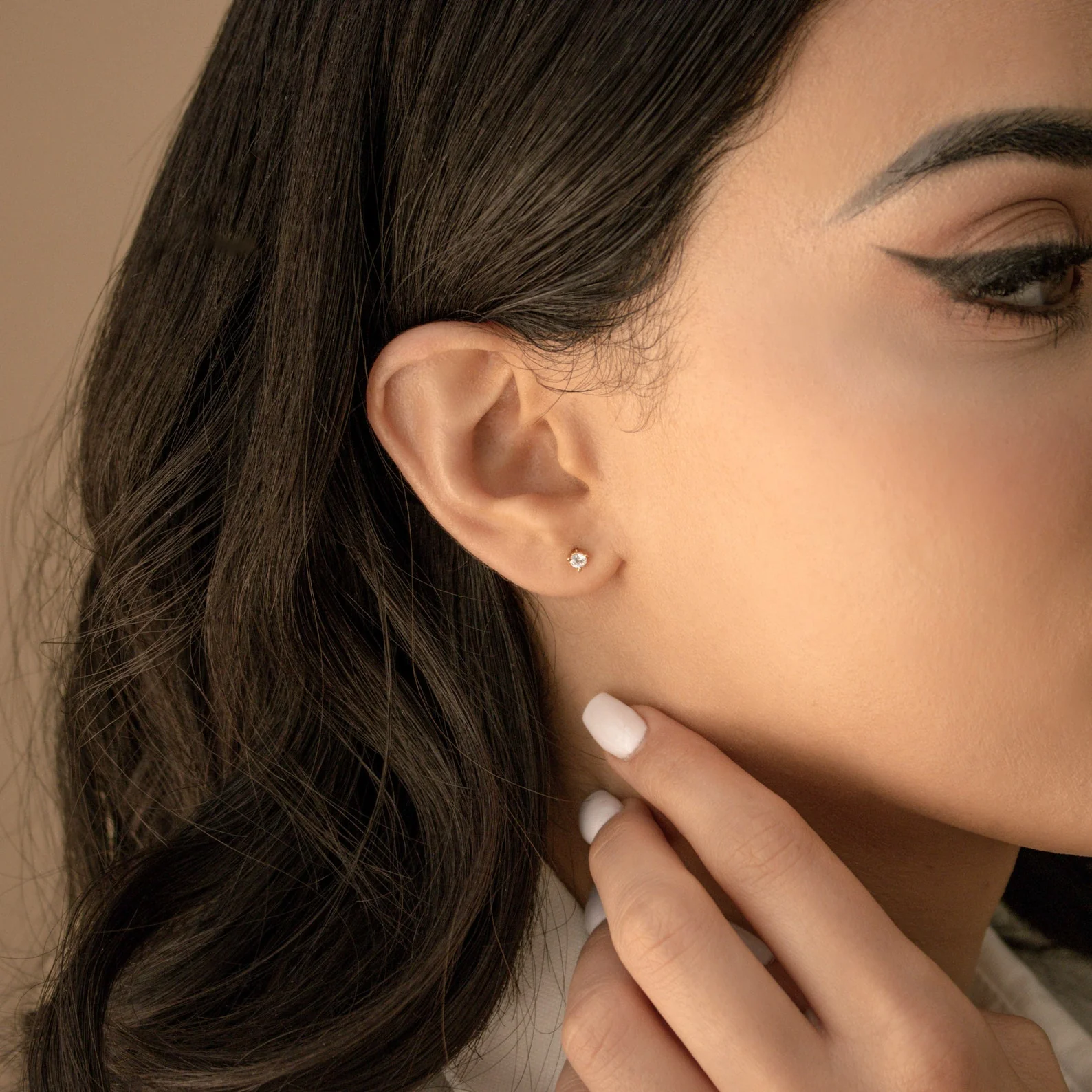 Elena Diamond Studs - Image 4