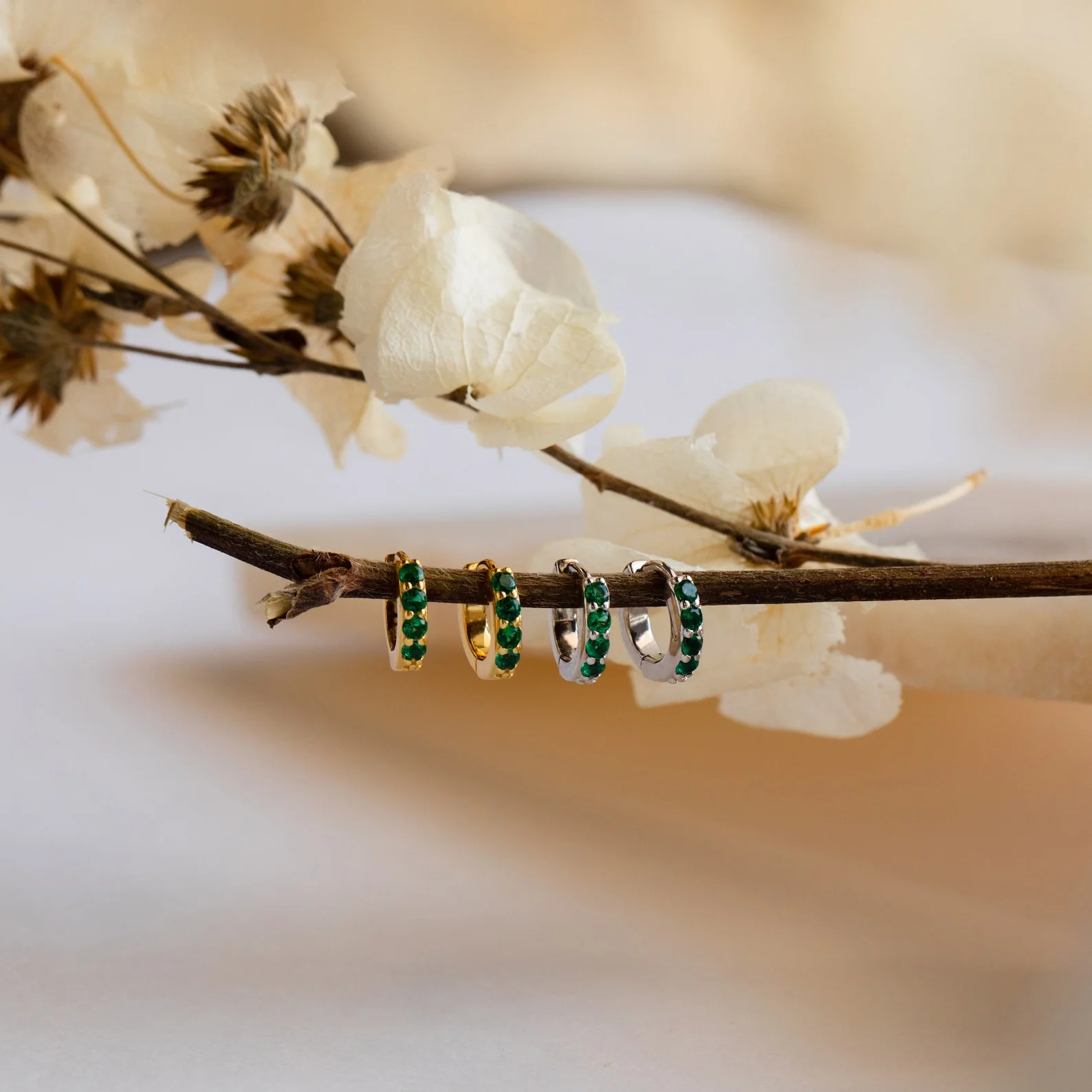 Elise Gemstone Huggies Set - Image 3