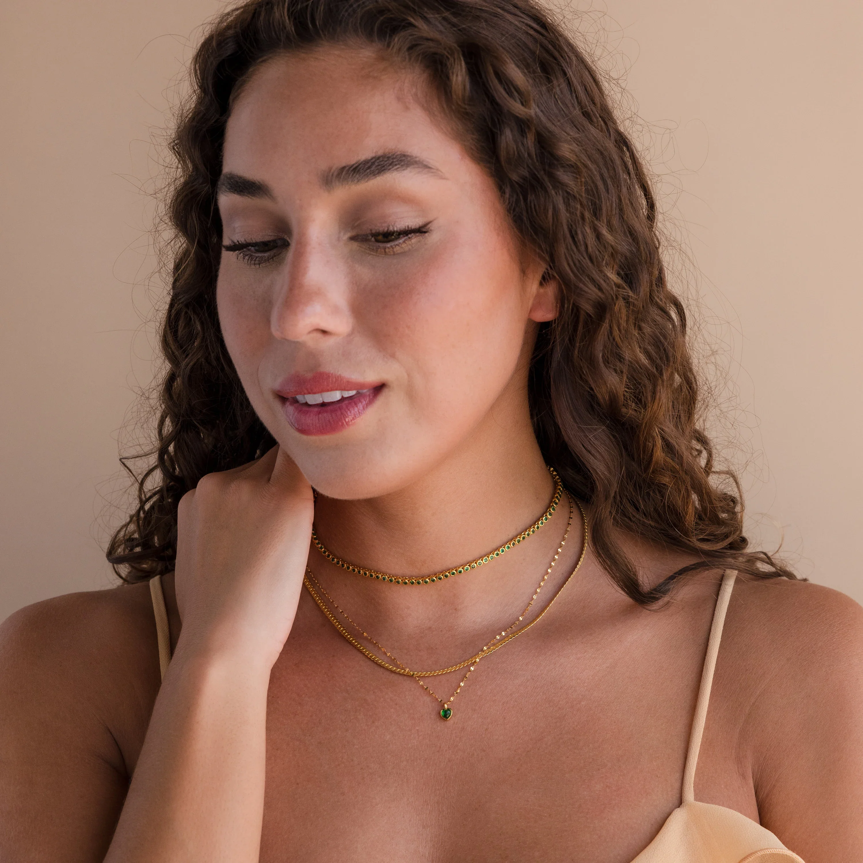 Emerald Bezel Tennis Necklace - Image 6