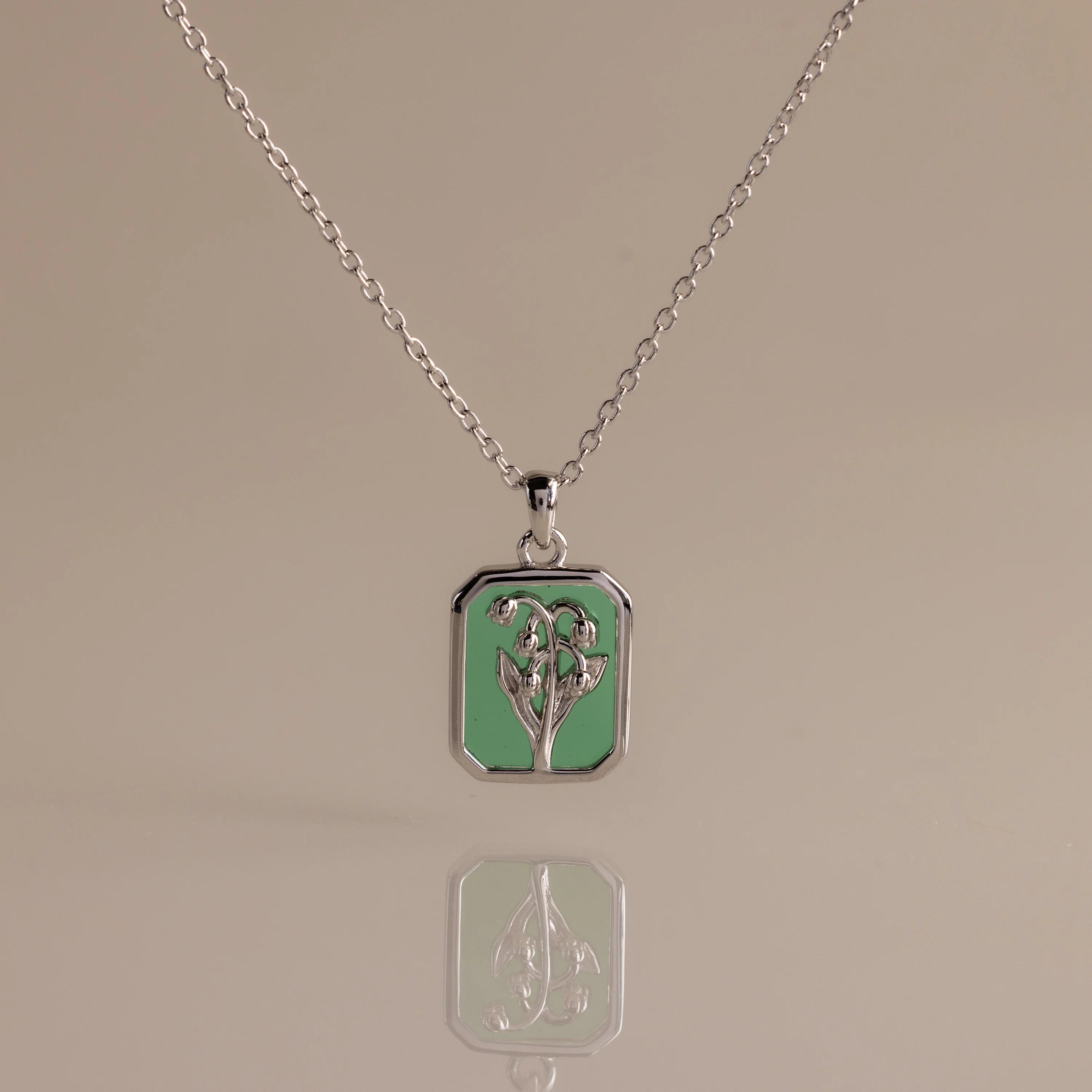 Emerald Birth Flower Charm Necklace - Image 3