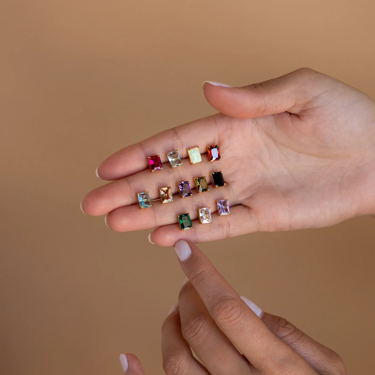Emerald Birthstone Studs - Image 3
