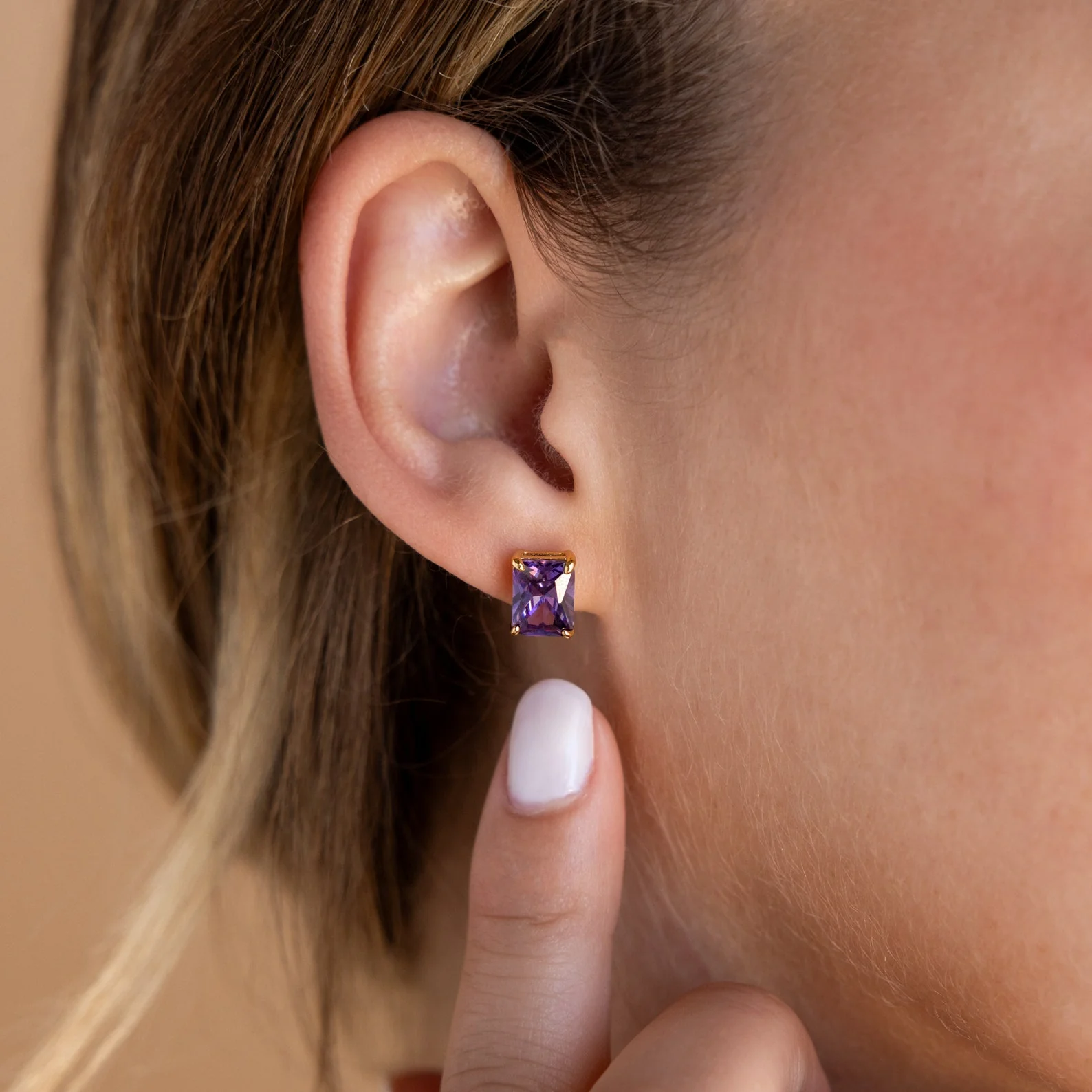 Emerald Birthstone Studs - Image 5