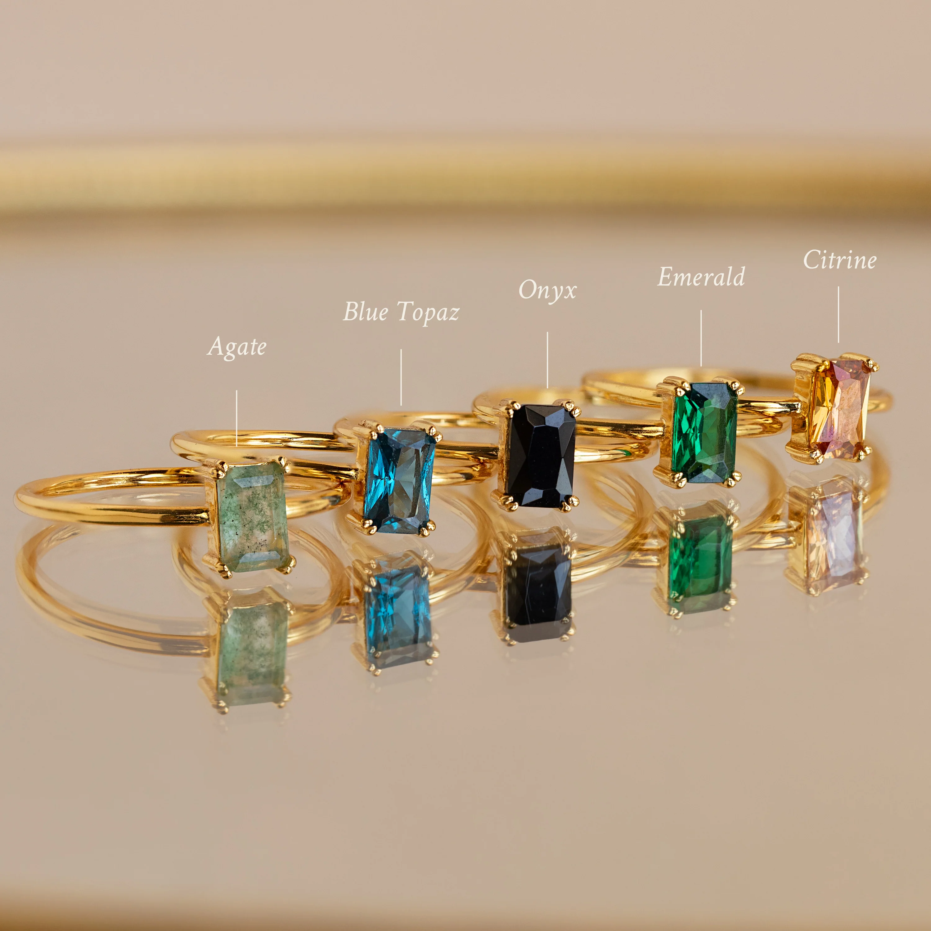 Emerald Cut Solitaire Rings - Image 8