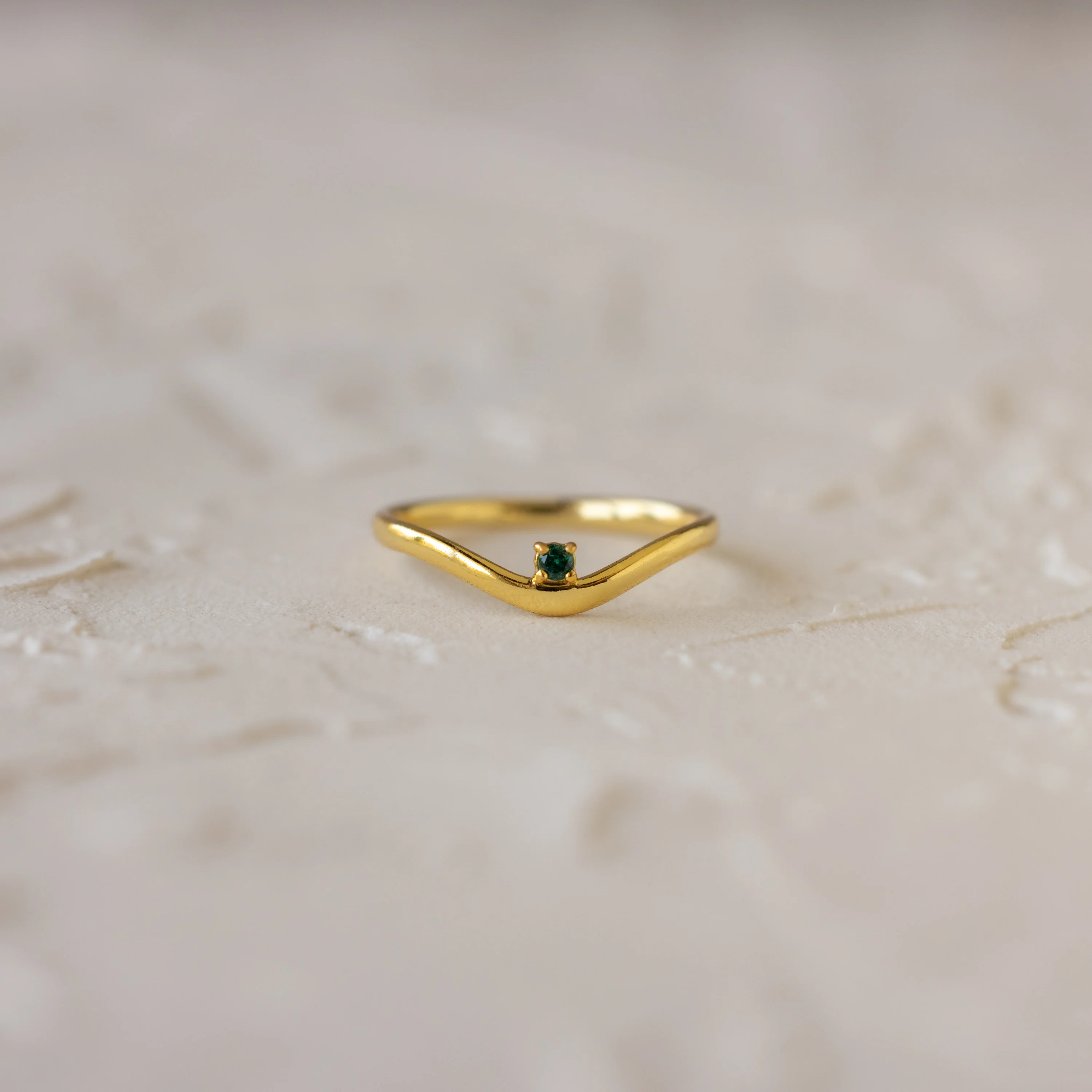 Birthstone Drop Curve Ring - Image 7