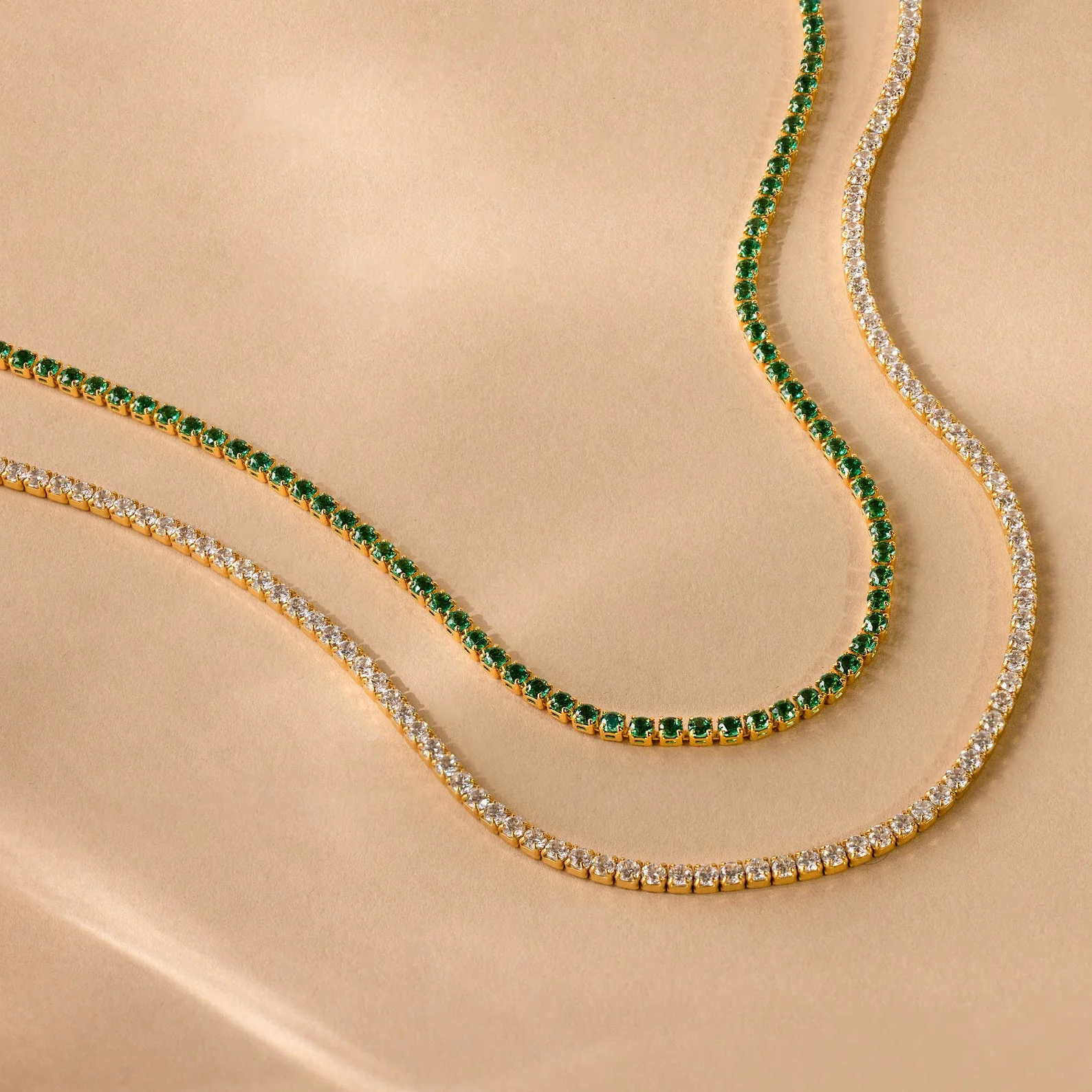 Emerald Tennis Choker Necklace - Image 3