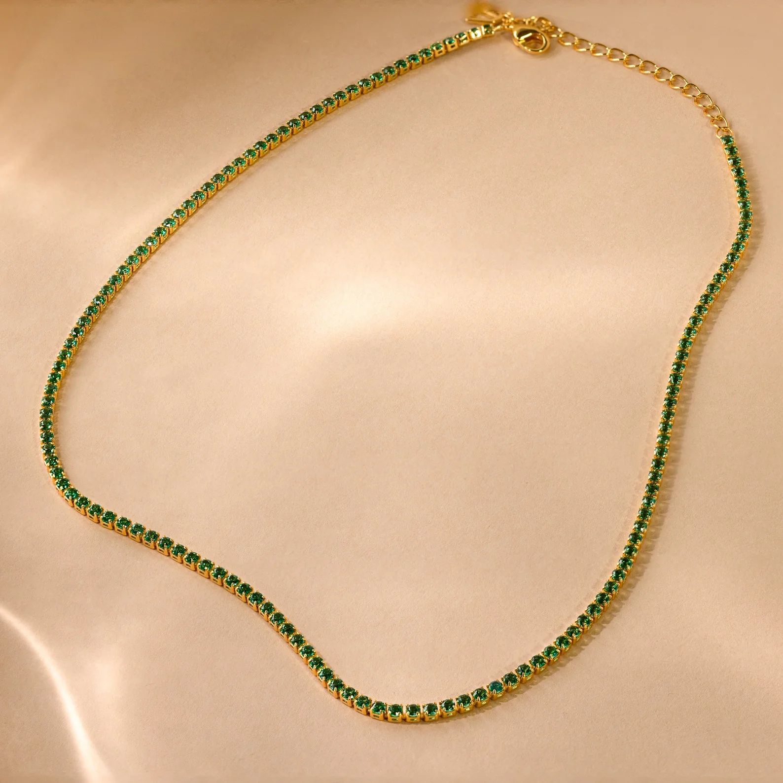 Emerald Tennis Choker Necklace - Image 5