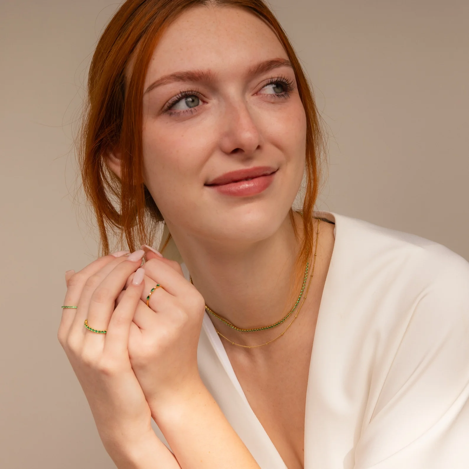 Emerald Tennis Choker Necklace - Image 6