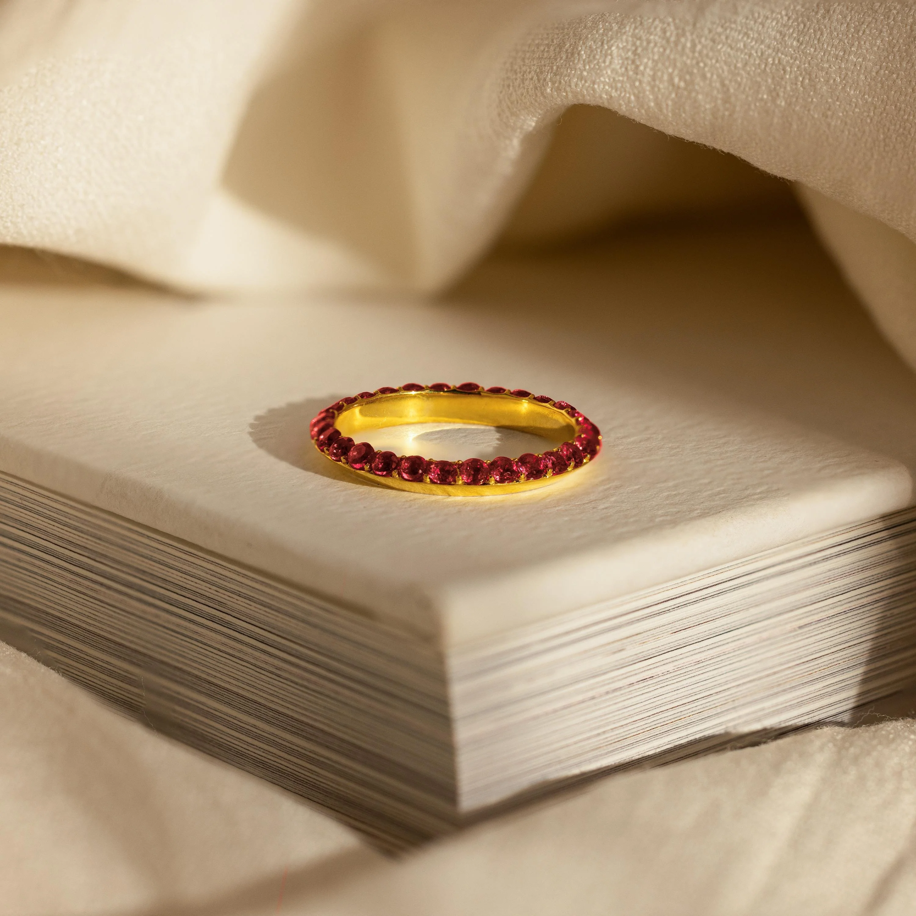 Engraved Birthstone Eternity Ring - Image 2