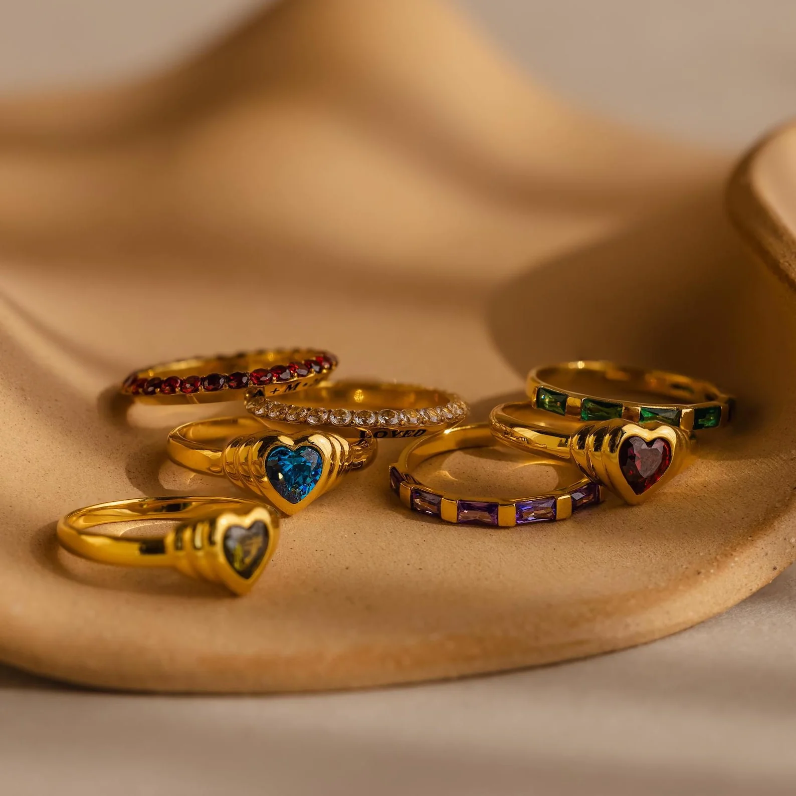 Engraved Birthstone Eternity Ring - Image 7