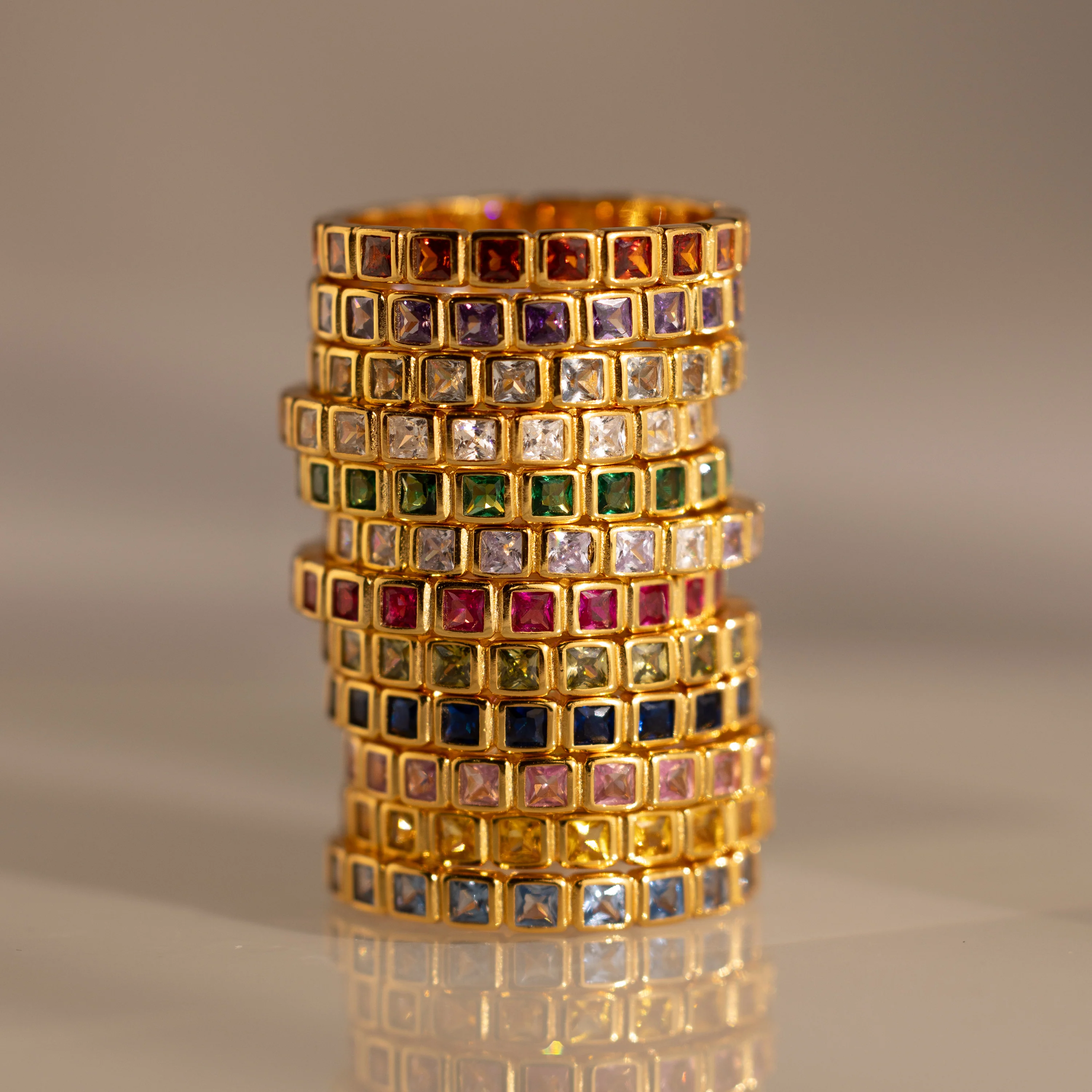 Eternity Bezel Birthstone Ring - Image 6