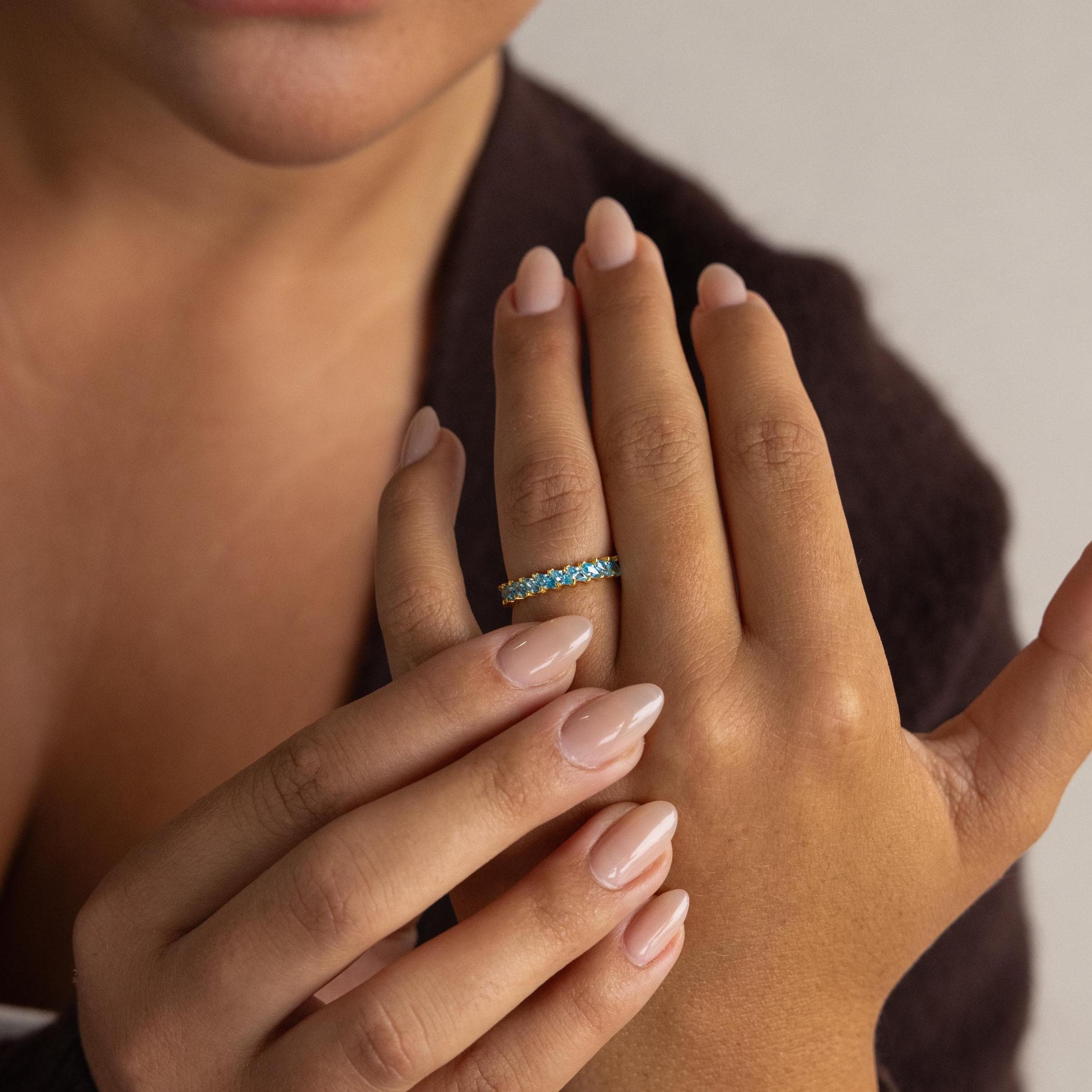 Eternity Marquise Birthstone Ring - Image 4