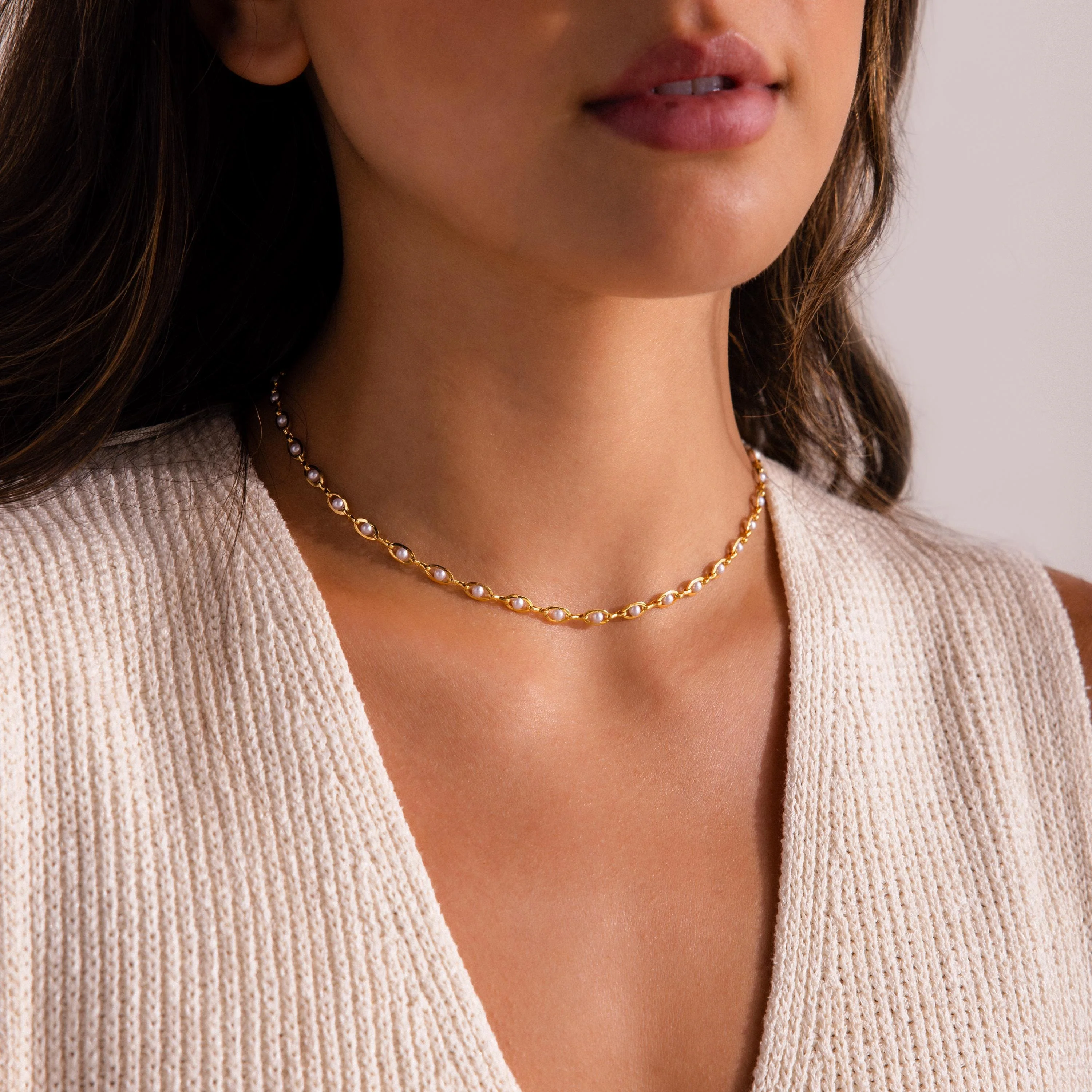 Eternity Pearl Choker Necklace - Image 9
