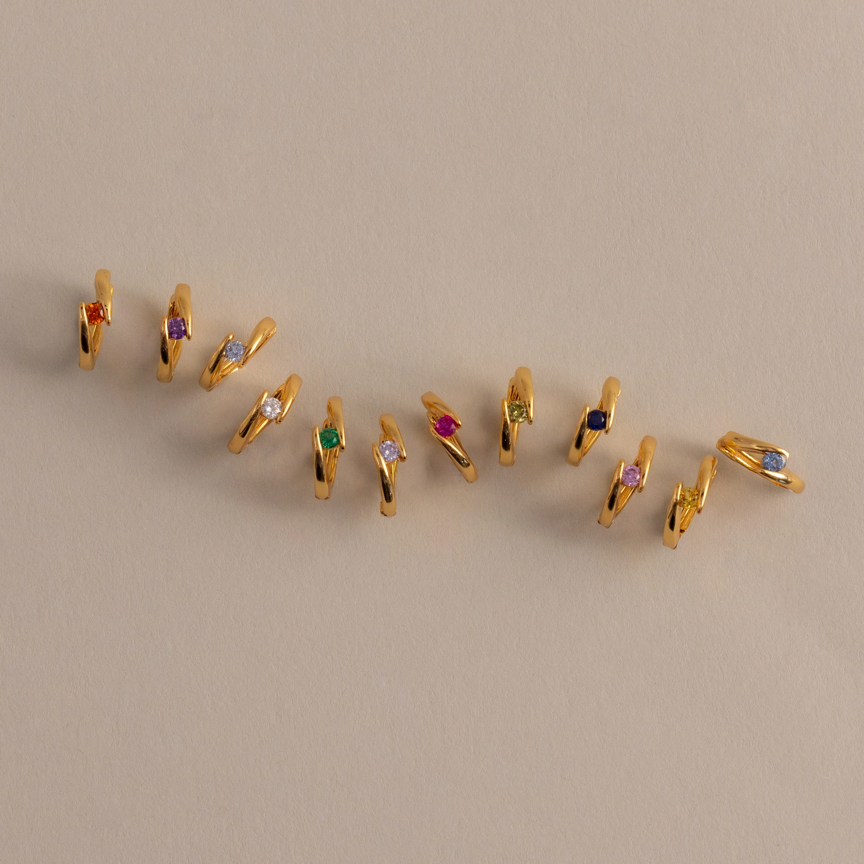 Floating Alexandrite Huggies - Image 5