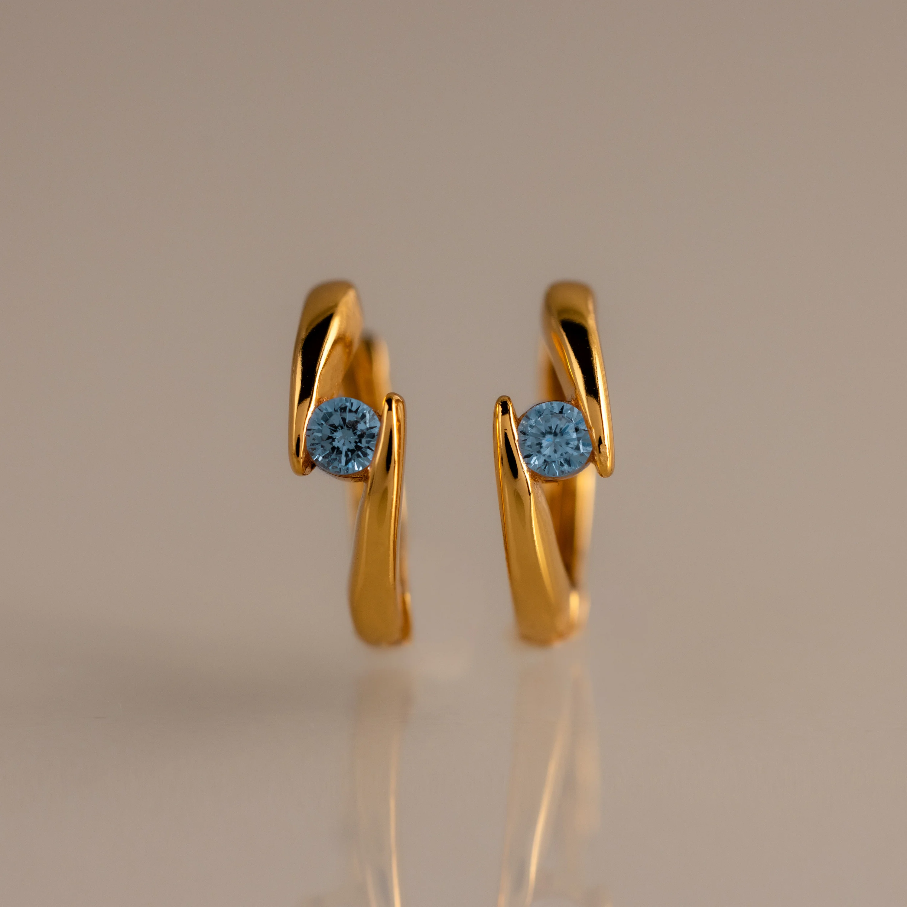 Floating Blue Zircon Huggies