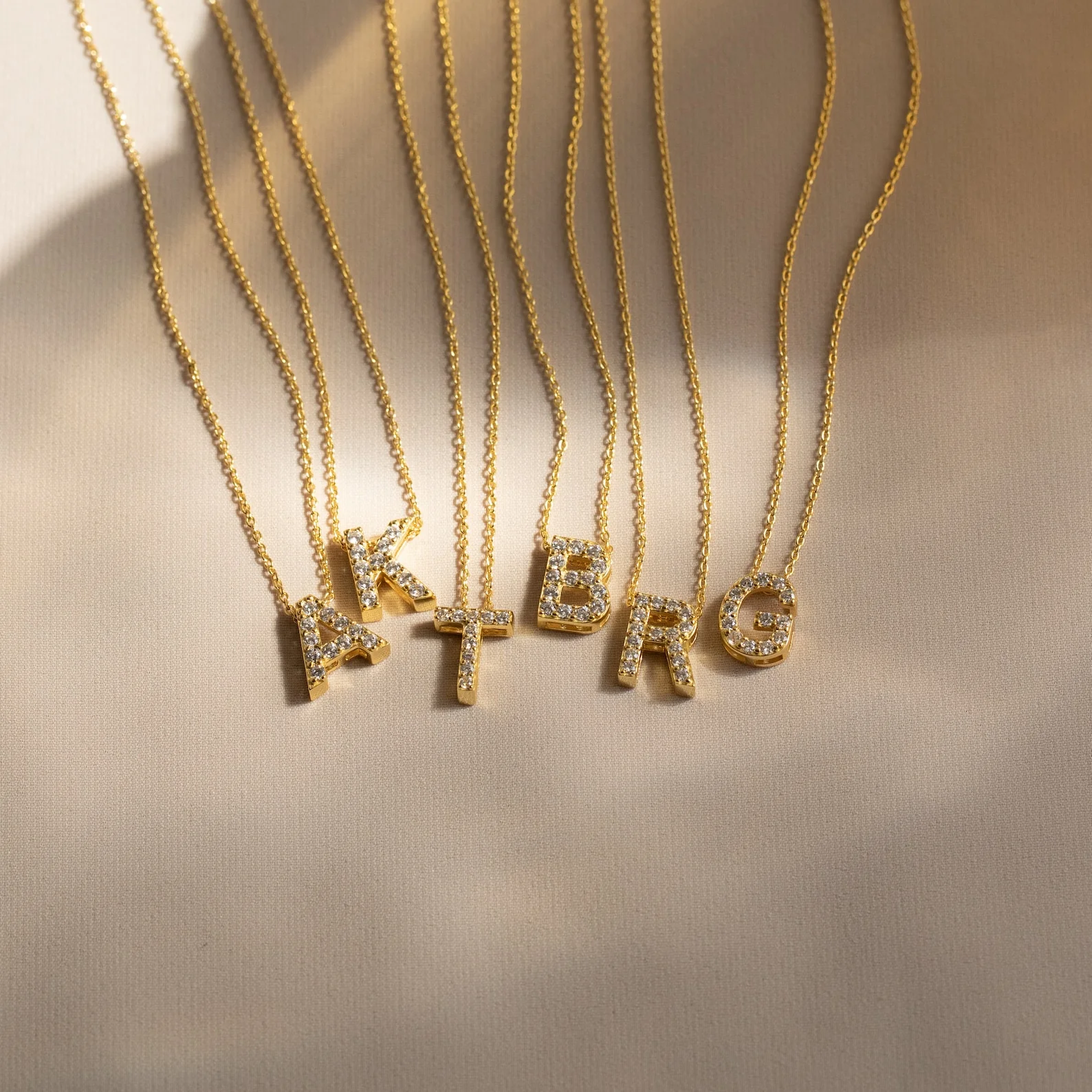 Floating Pave Initial Necklace - Image 3