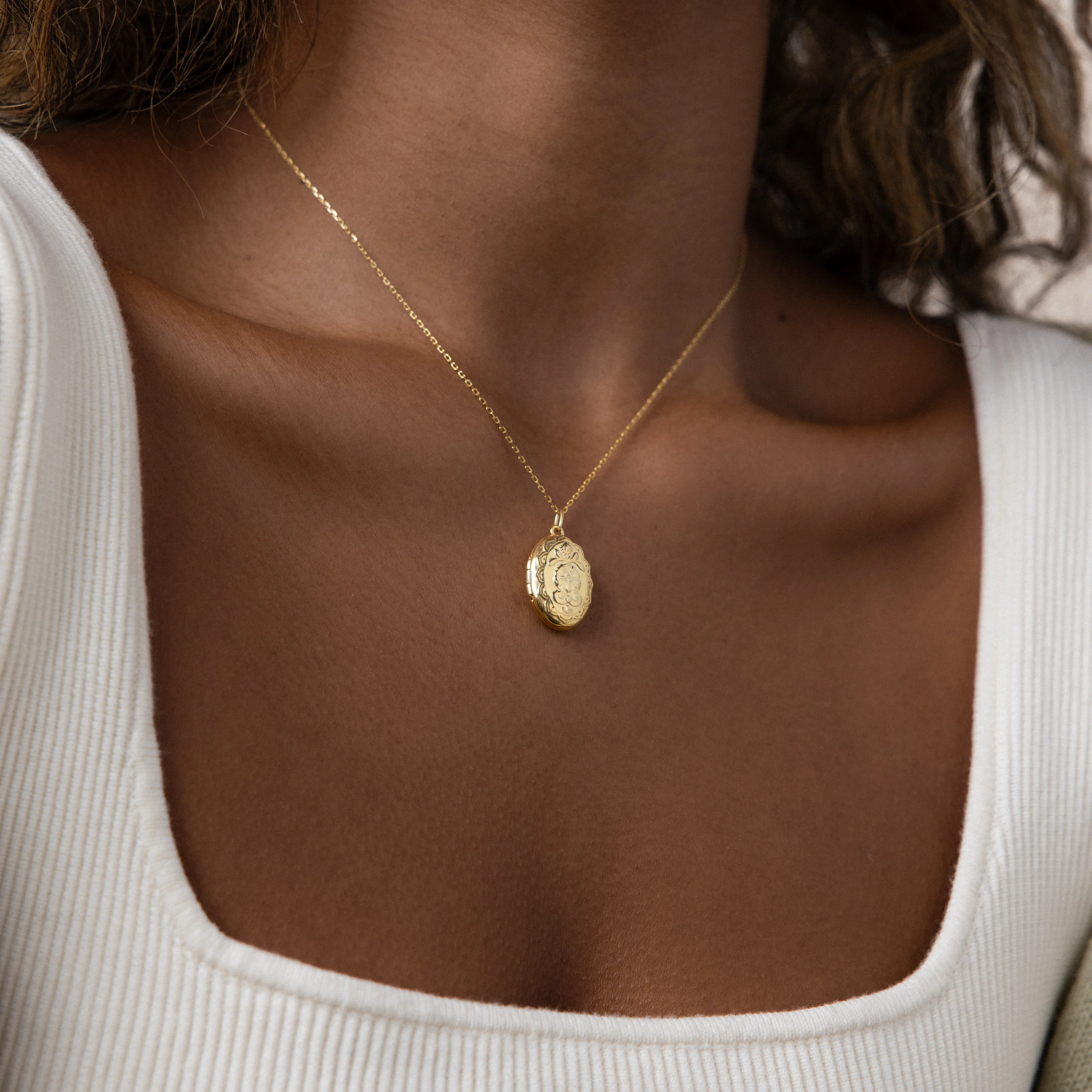 Floral Handwriting Locket Necklace - Image 2