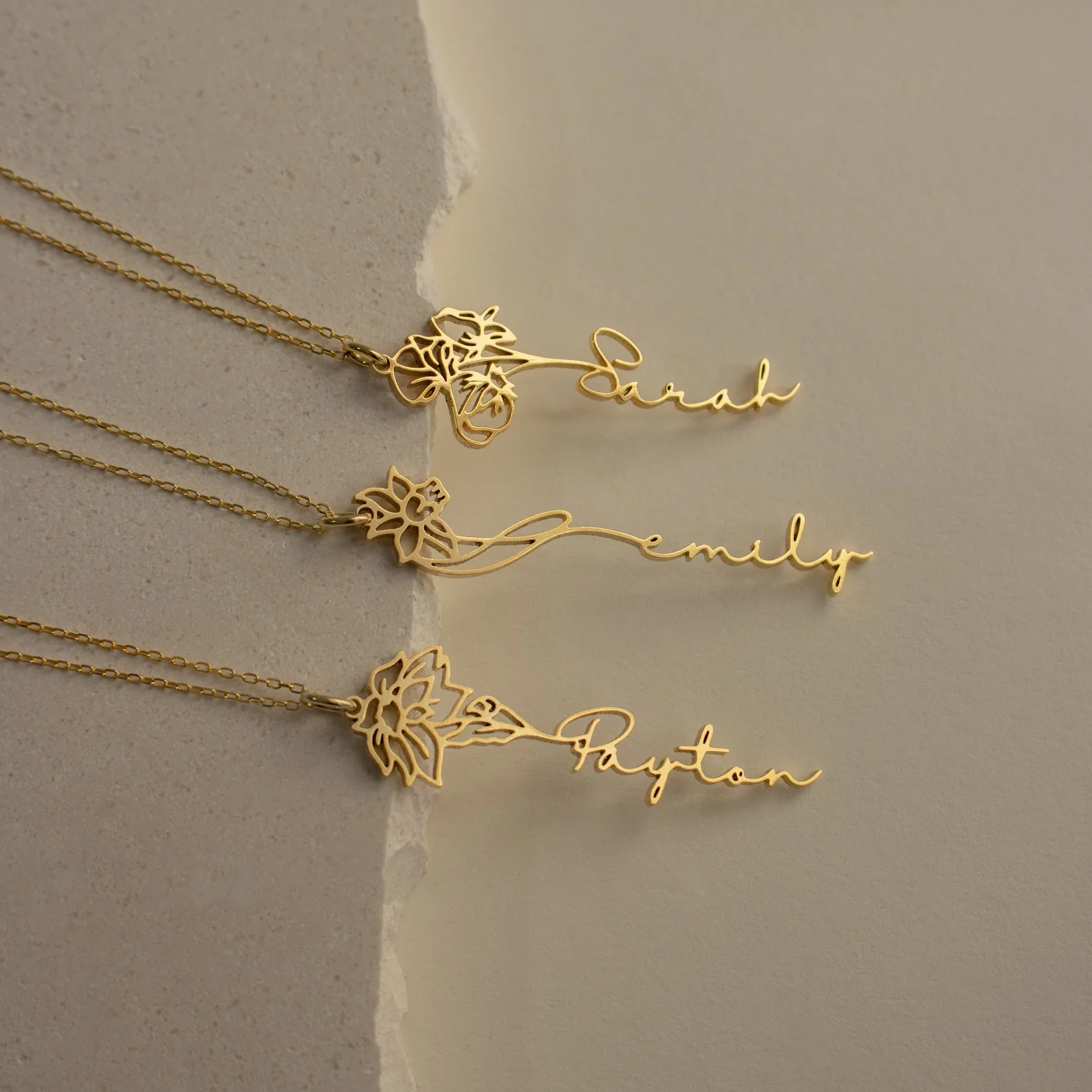 Flower Birth Name Necklace - Image 5
